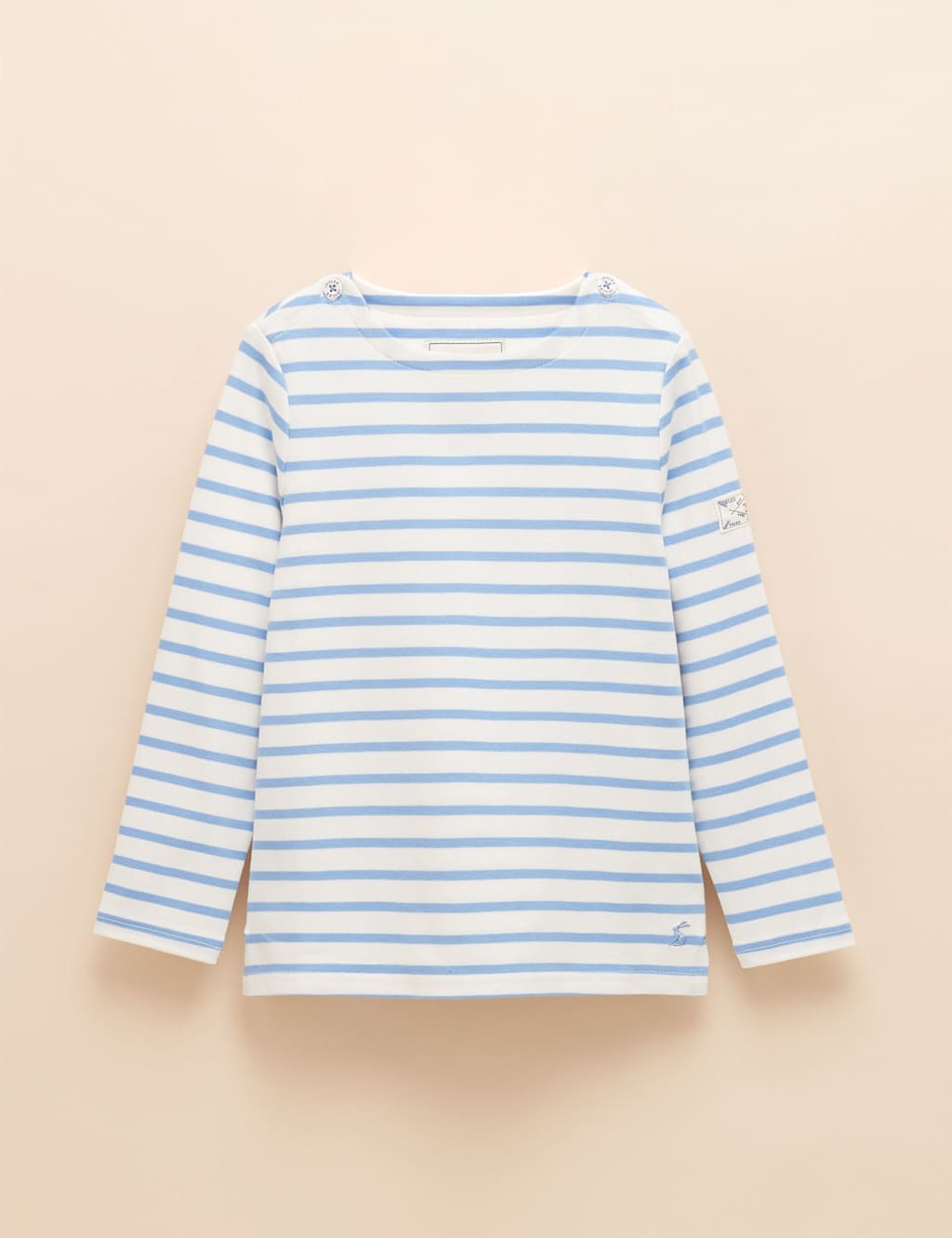 Pure Cotton Striped Button Detail Top