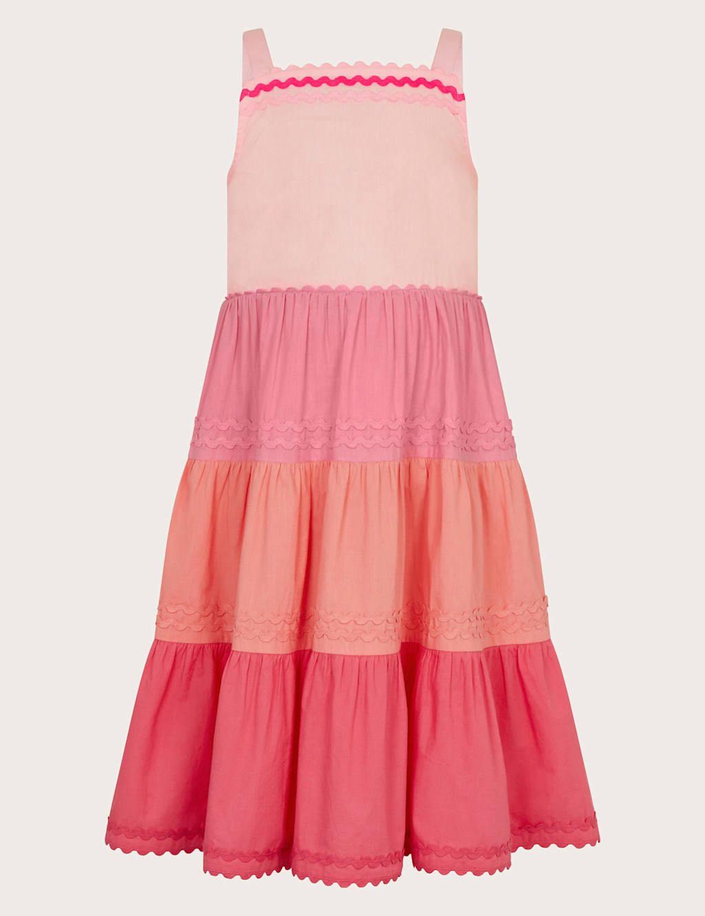 Cotton Rich Colour Block Tiered Dress (3-13 Yrs)