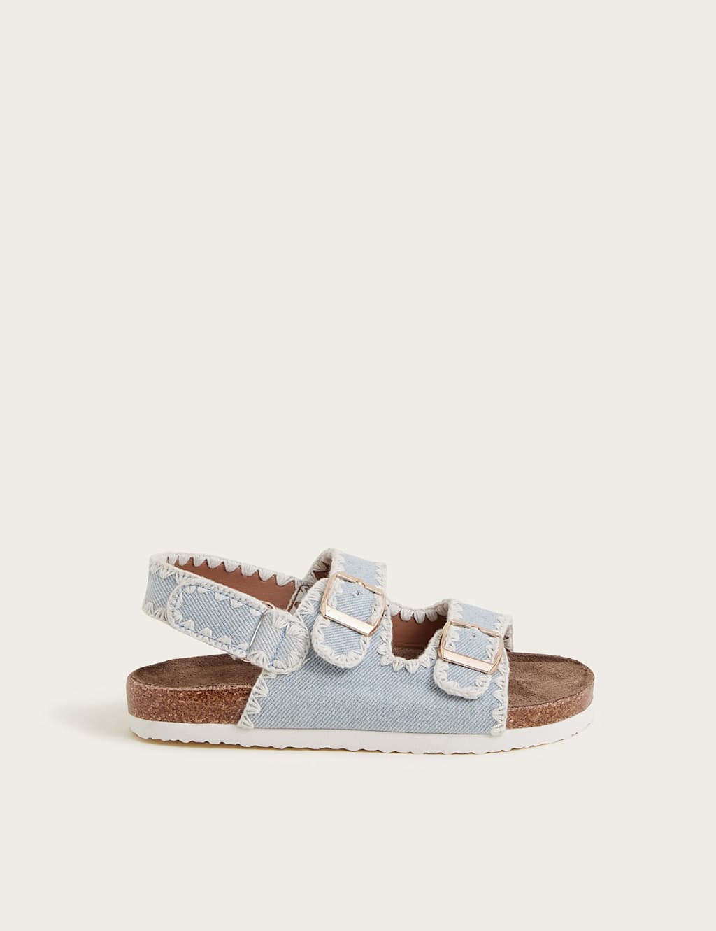 Kids' Denim Buckle Sliders (7 Small - 4 Large)