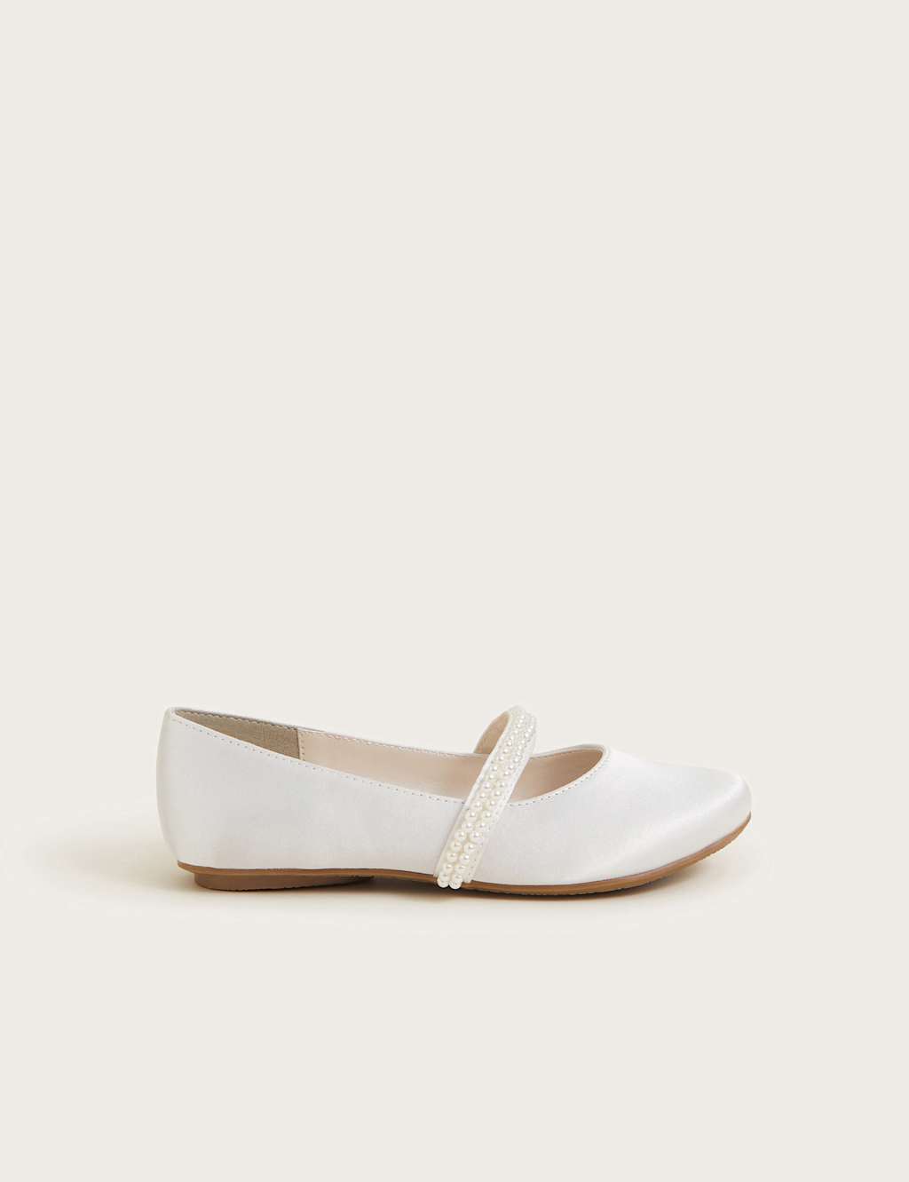 Kids' Pearl Strap Ballet Pumps (7 Small - 4 Large)