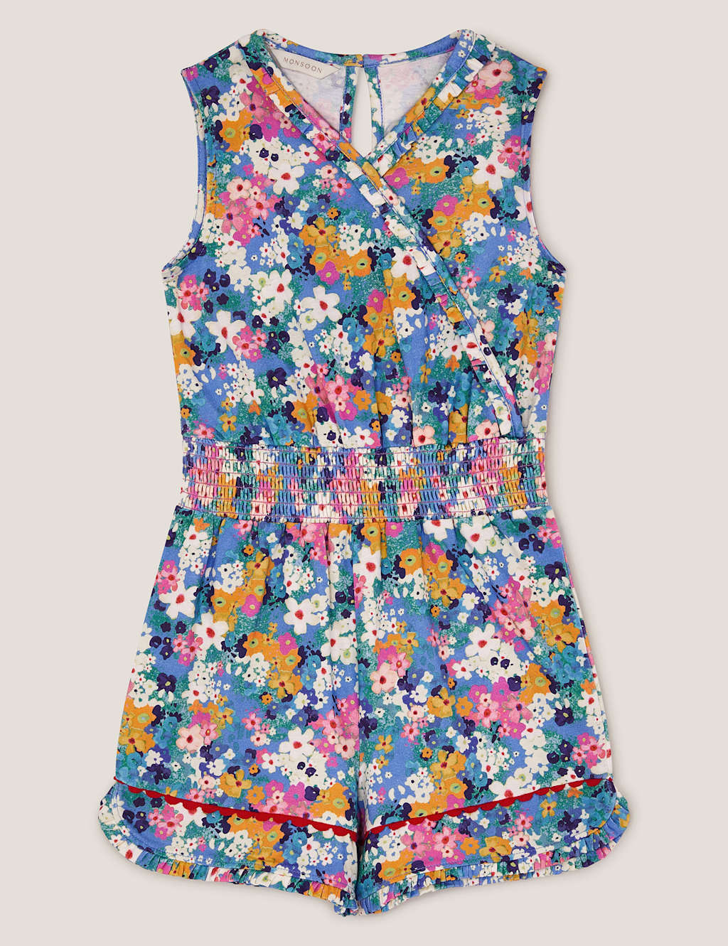 Pure Cotton Floral Playsuit (2-13 Yrs)