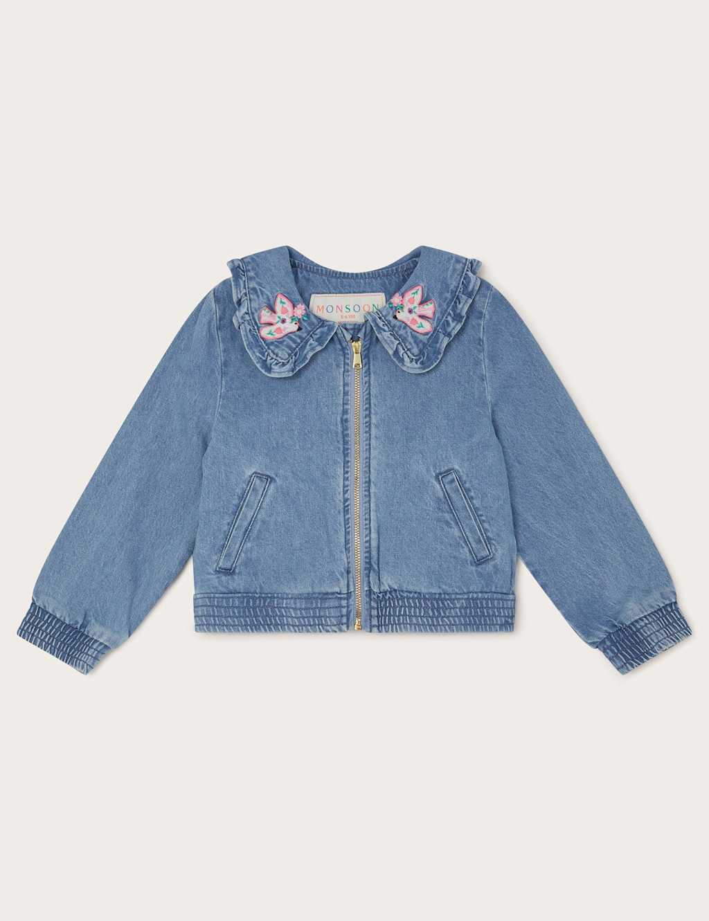 Pure Cotton Appliqué Dove Bomber (3-13 Yrs)