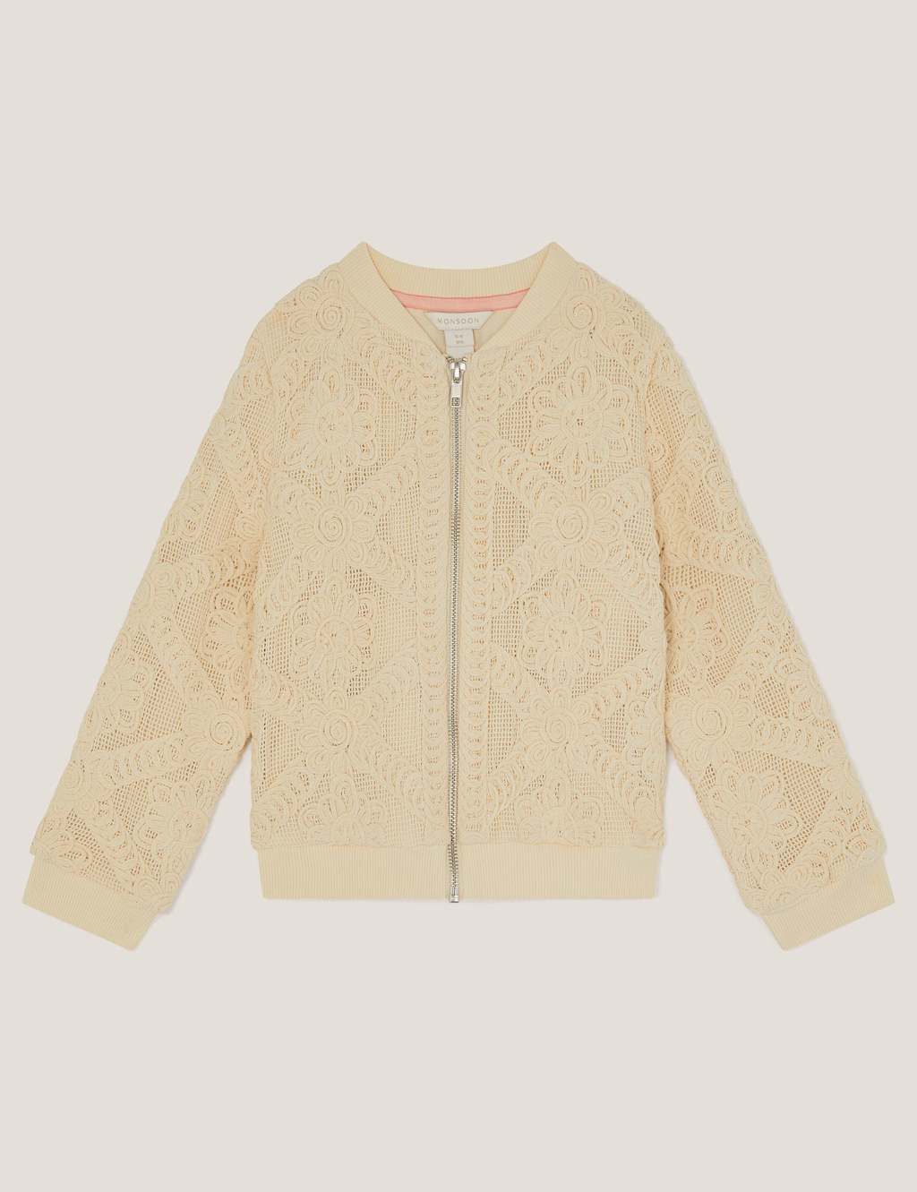 Pure Cotton Flower Bomber Jacket (3-15 Yrs)
