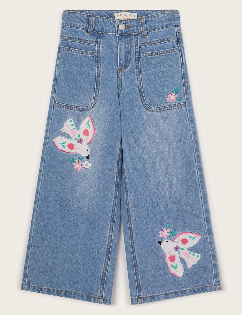 Wide Leg Denim Dove Jeans (3-13 Yrs)