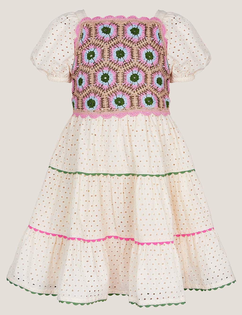 Pure Cotton Patterned Dress (3-13 Yrs)