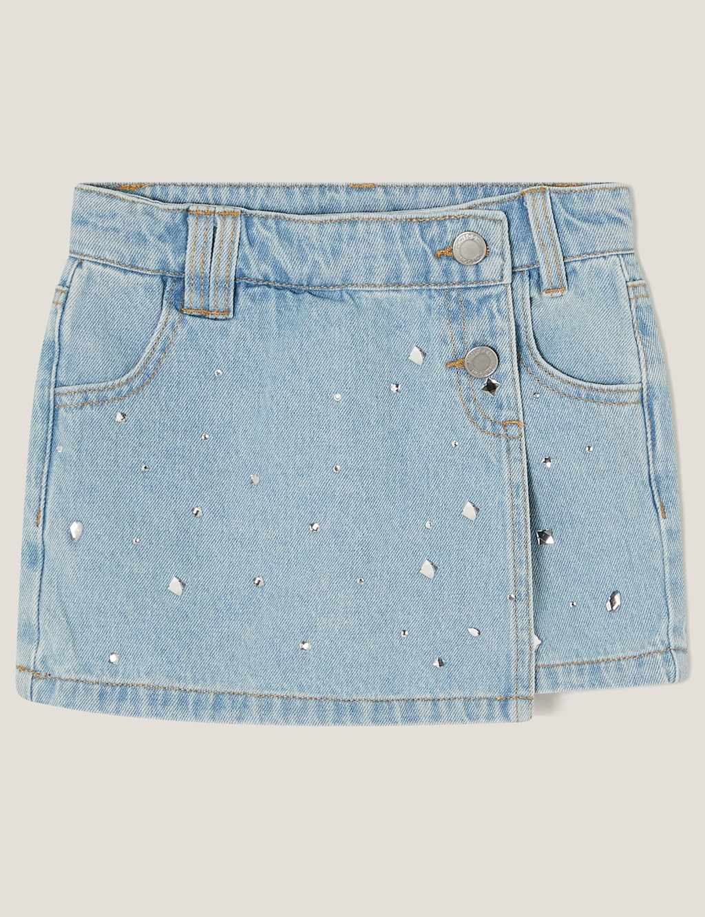 Denim Embellished Skort (3-13 Yrs)