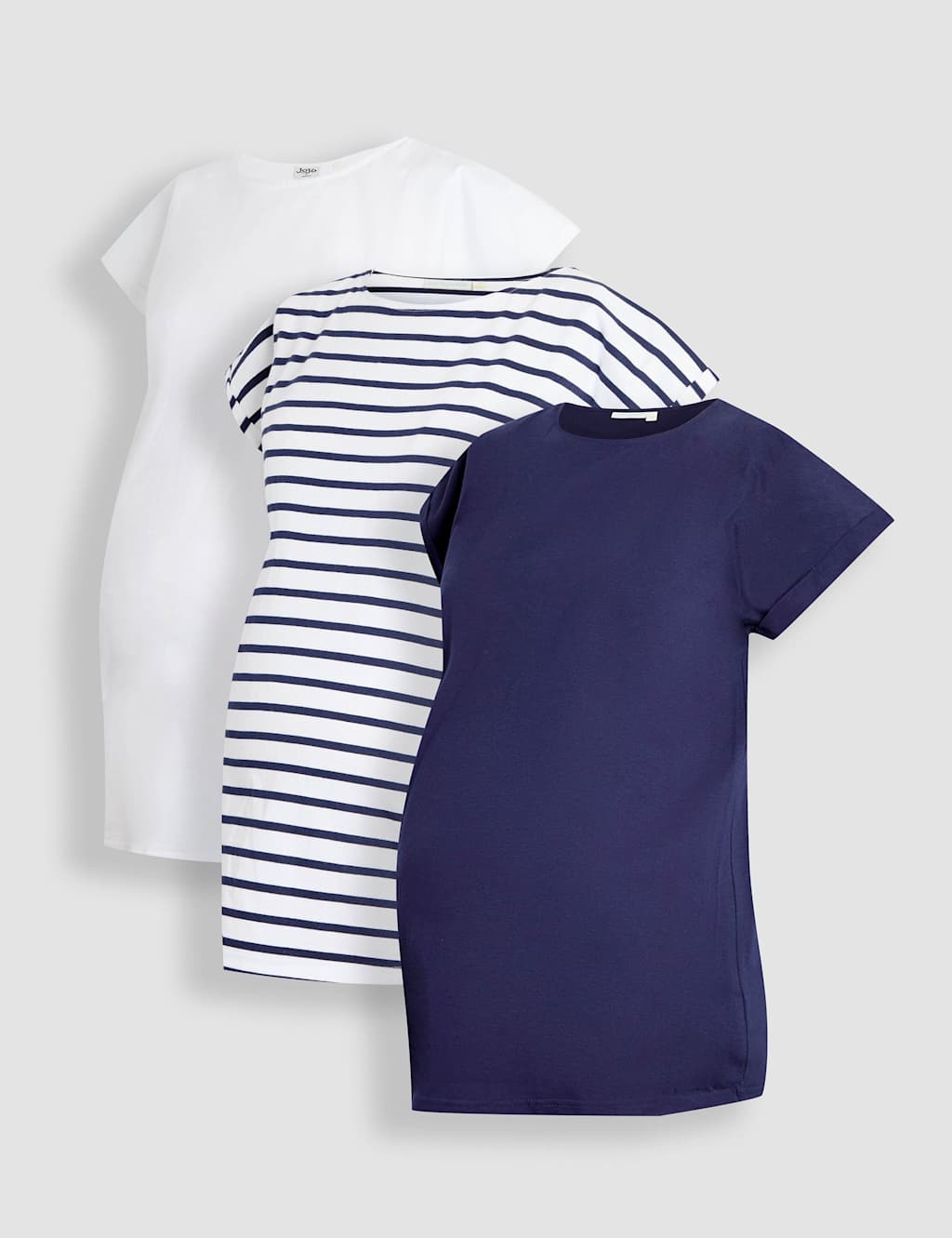 Jojo Maman Bébé Women's 3 Pack Maternity Pure Cotton T-Shirts - Large - Multi - Available at M&S