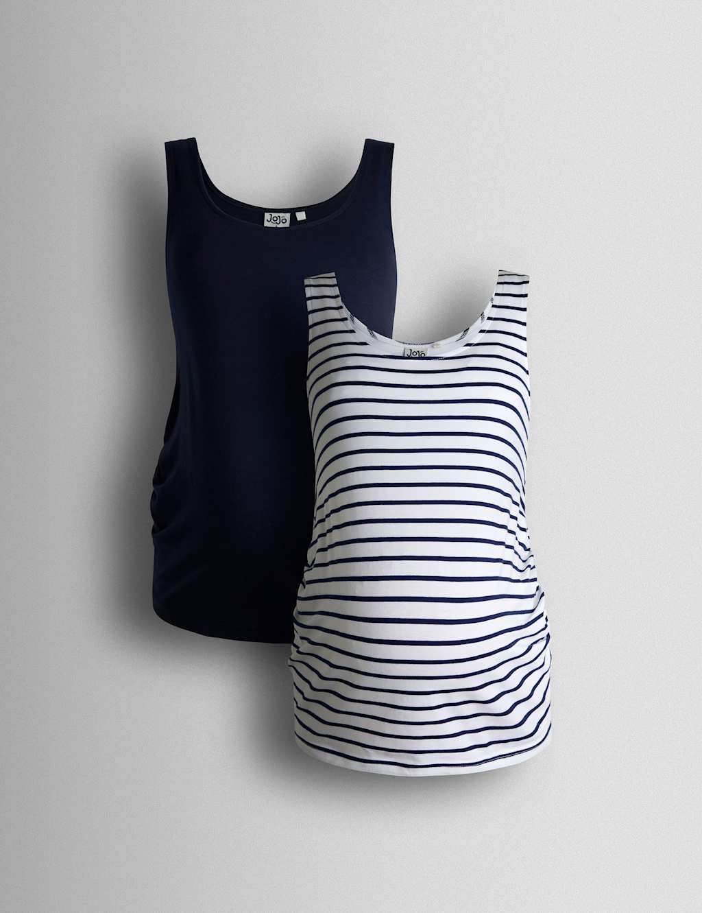 Jojo Maman Bébé Women's Maternity 2 Pack Vests - Medium - Navy Mix - Available at M&S