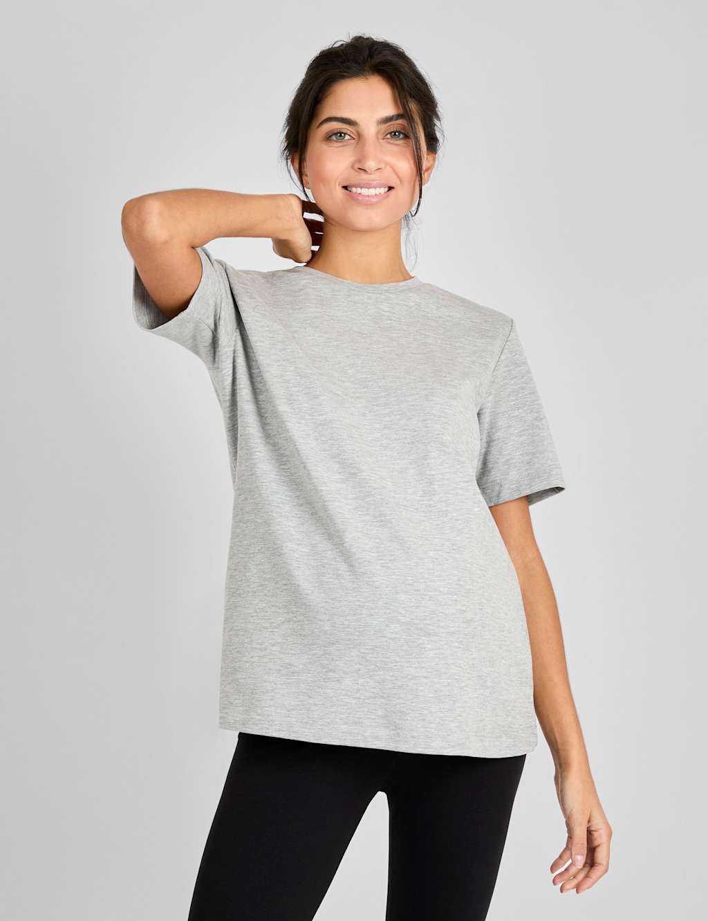 Jojo Maman Bébé Women's Maternity Pure Cotton Oversized T-Shirt - Large - Grey Marl - Available at M&S