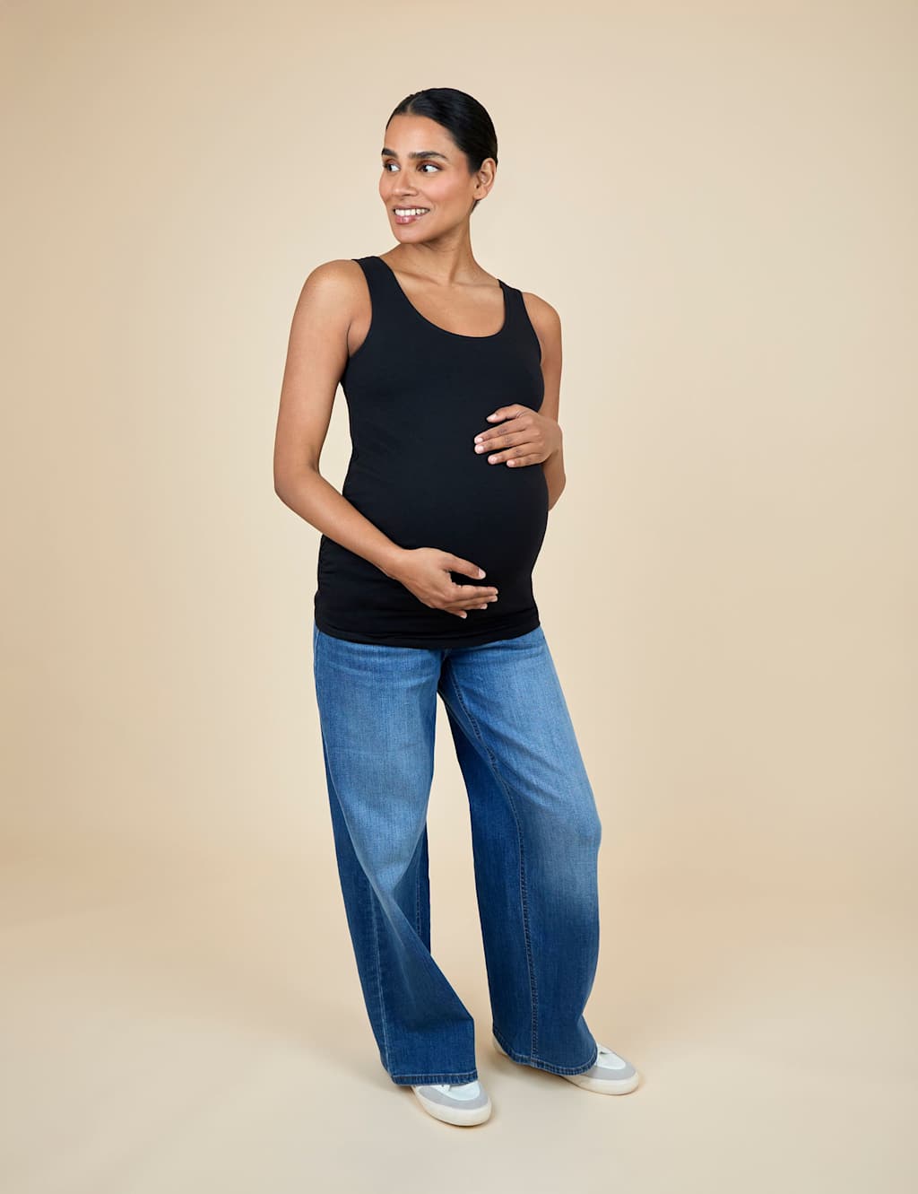 Jojo Maman Bébé Women's Maternity 2 Pack Cotton Rich Vests - Large - Black - Available at M&S