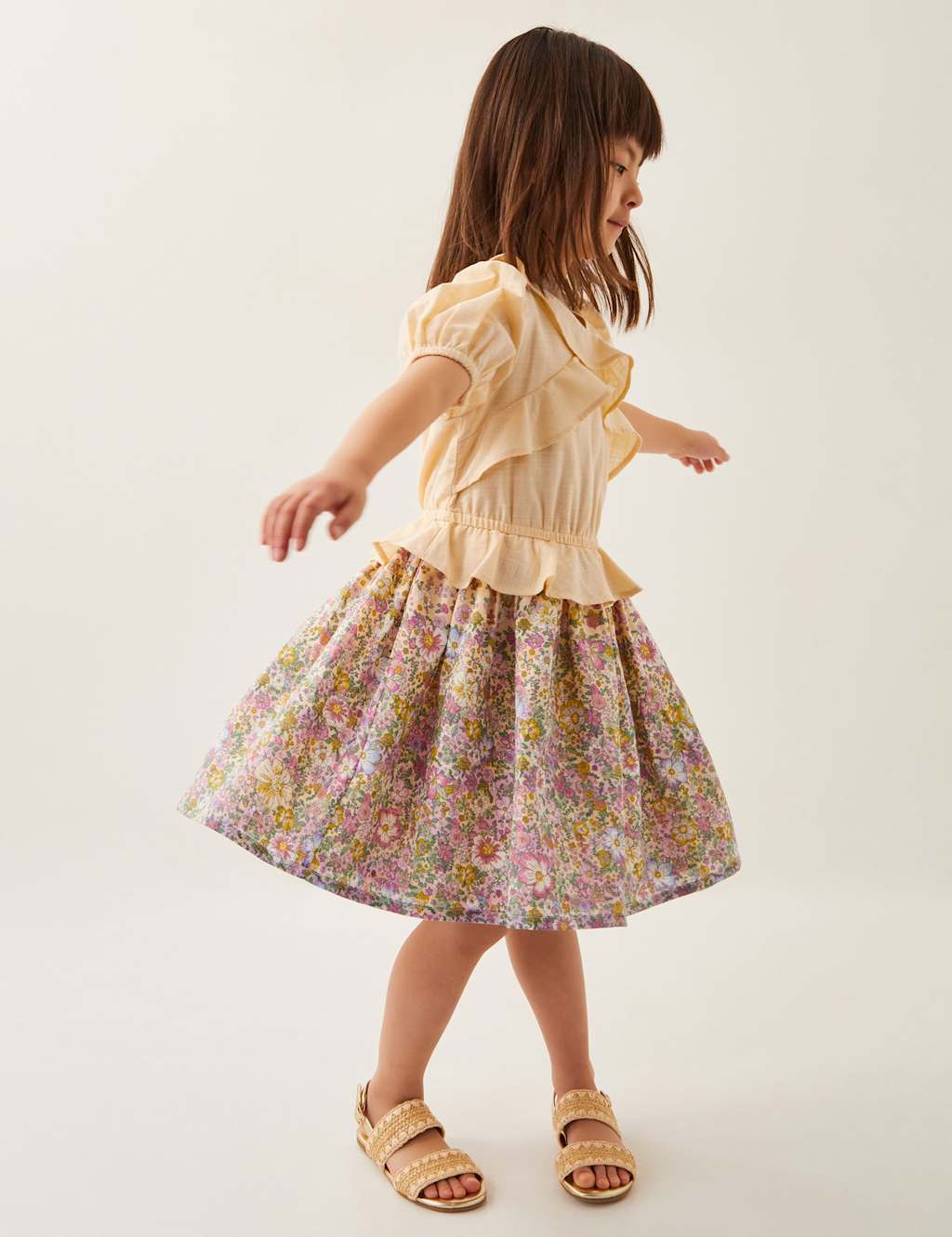 Pure Cotton Patterned Dress (3-15 Yrs)