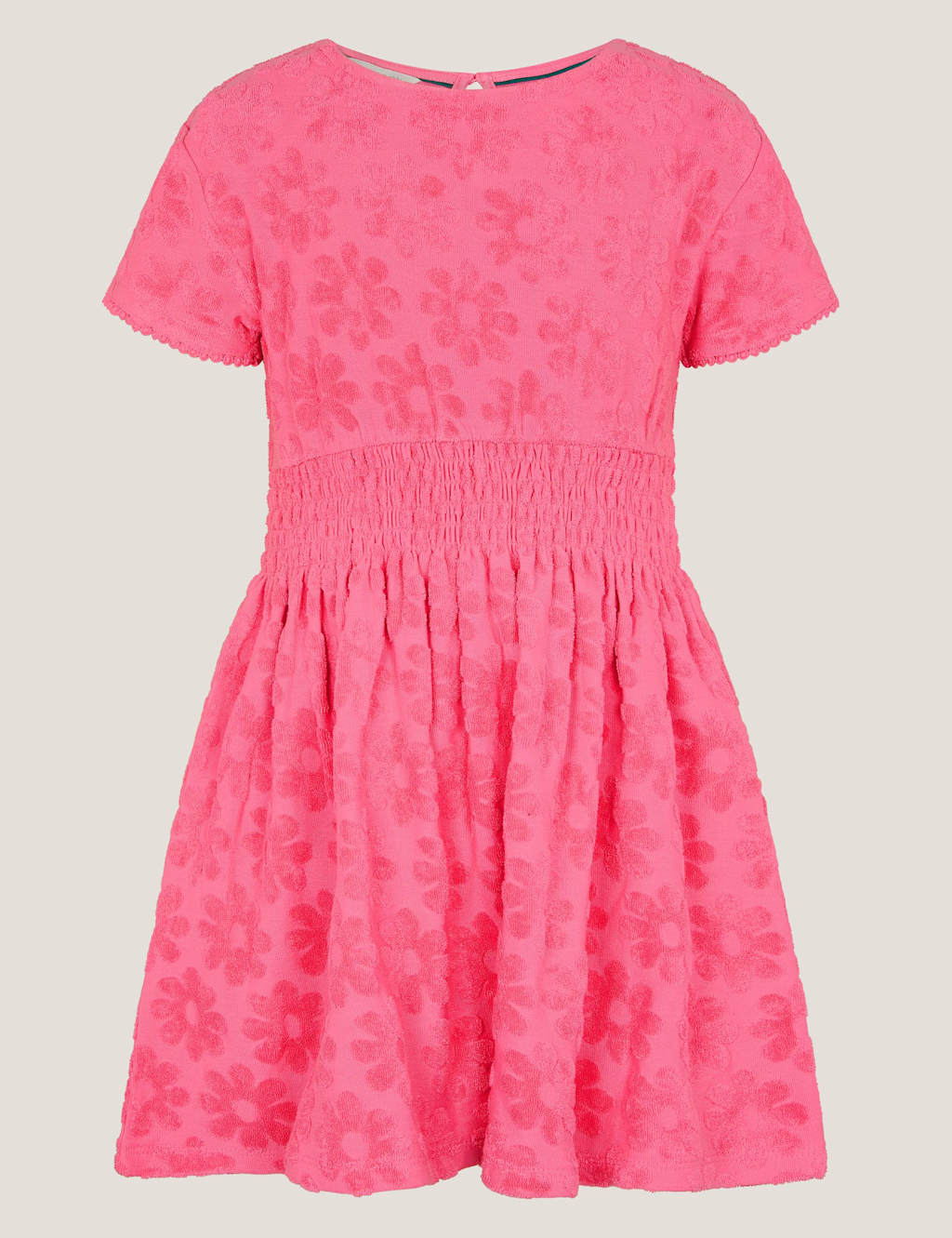Pure Cotton Towelling Floral Dress (3-13 Yrs)