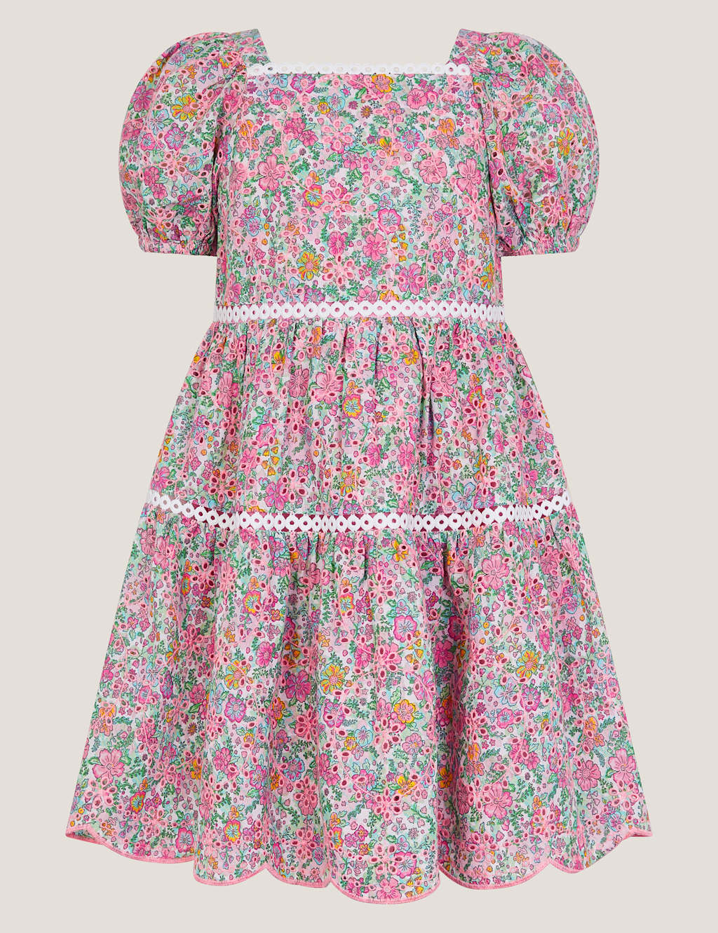 Pure Cotton Floral Dress (3-15 Yrs)