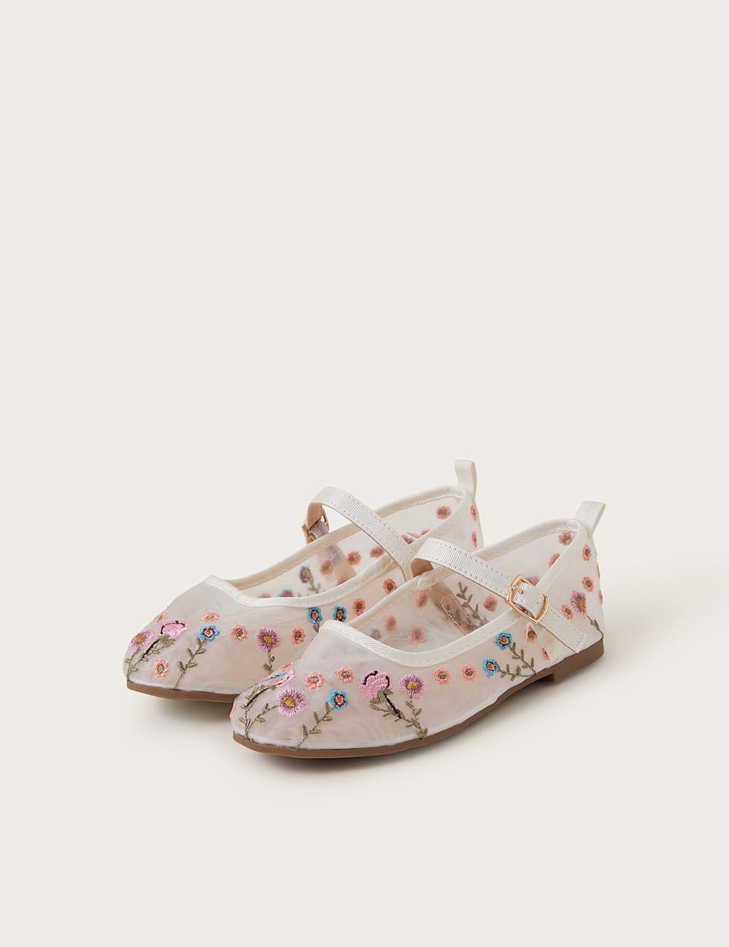 Kids' Floral Ballet Pumps (7 Small - 4 Large)