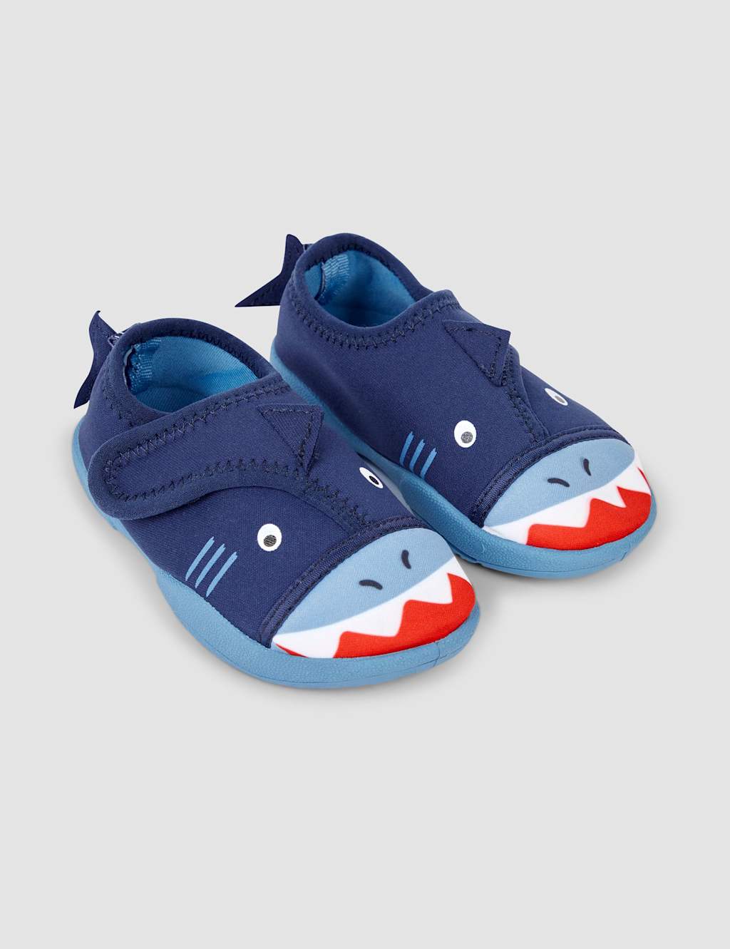 Jojo Maman Bébé Boys Shark Aqua Shoes (3 Small -11 Small) - 11 - Navy - Available at M&S