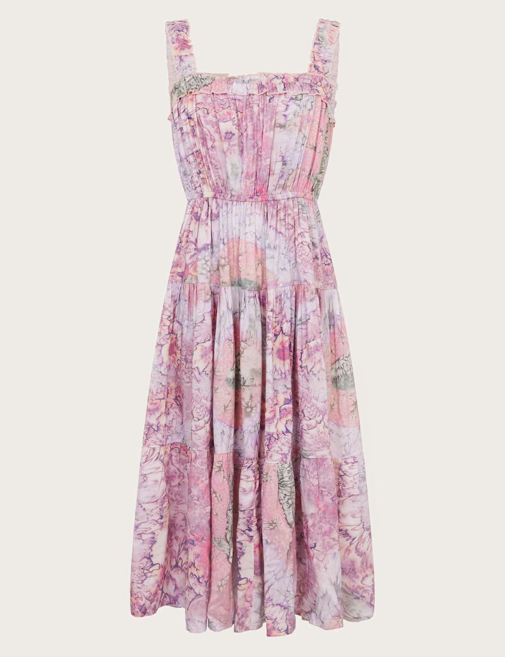 Marbled Floral Maxi Dress (7-15 Yrs)