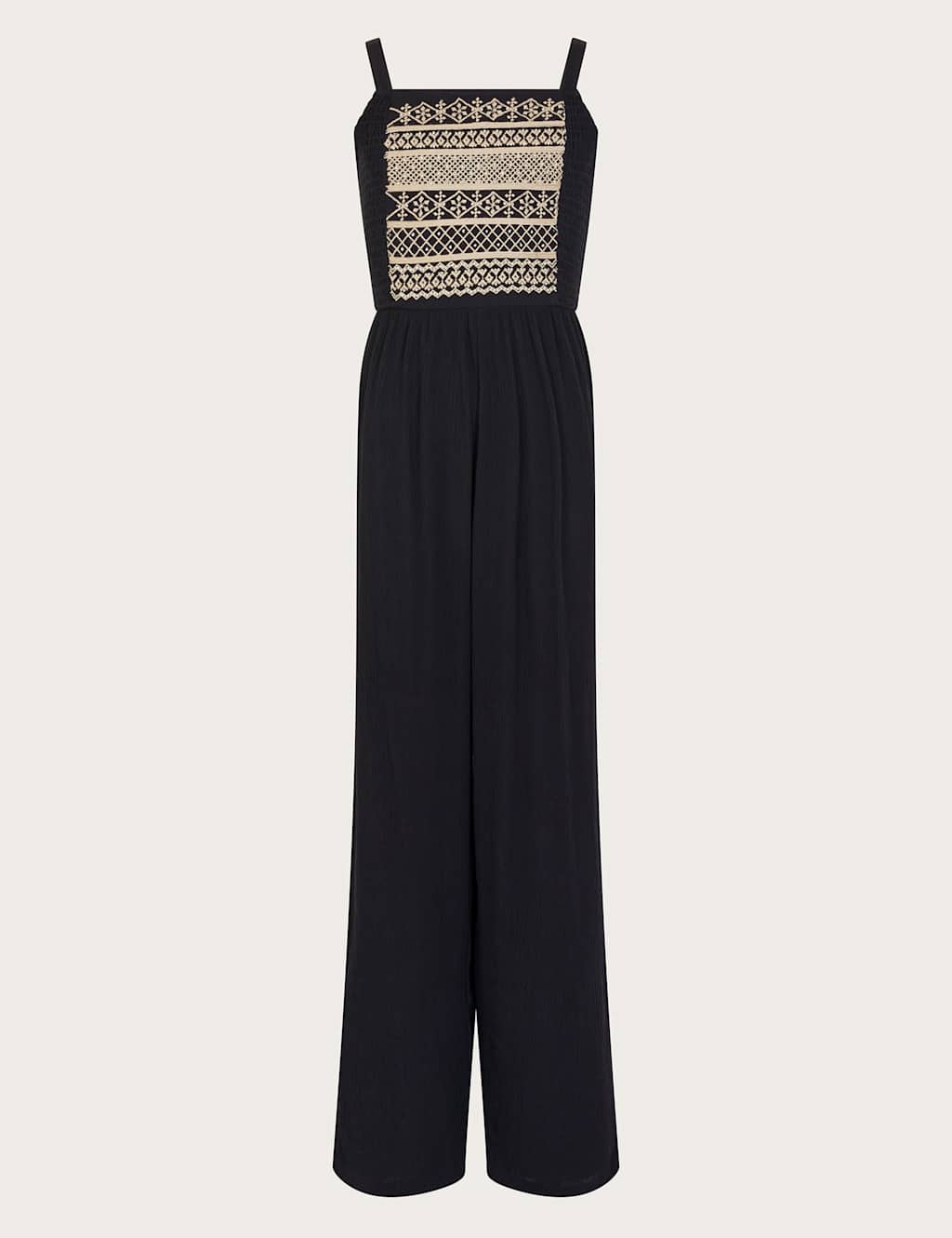 Embroidered Sleeveless Jumpsuit (7-15 Yrs)