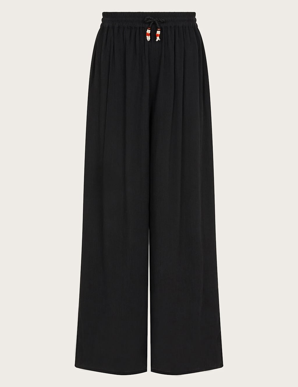 Crinkle Drawstring Wide Leg Trousers (7-15 Yrs)