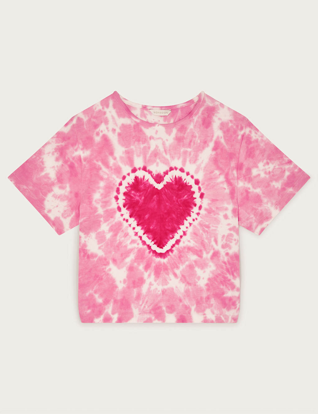 Pure Cotton Heart Tie Dye T-Shirt (7-15 Yrs)