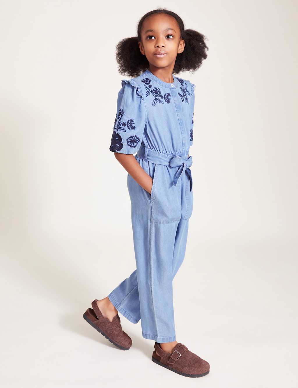 Floral Embroidered Jumpsuit (3-15 Yrs)