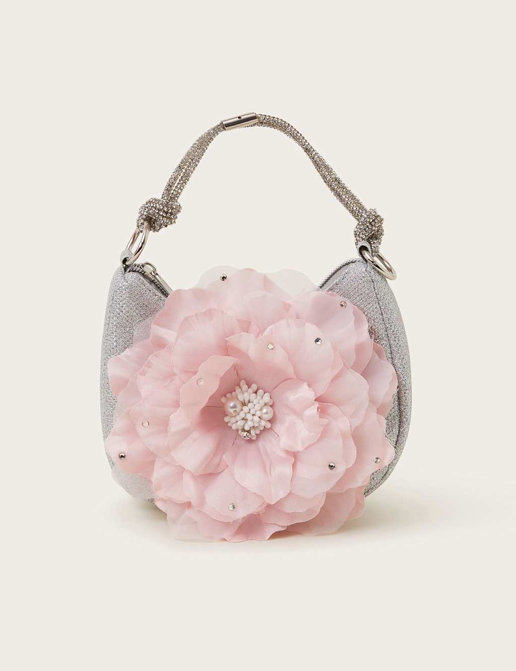 Kids' Oversized Flower Glitter Scoop Bag