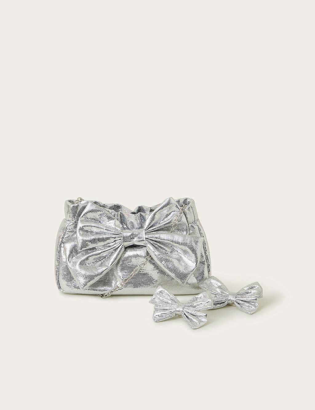 Kids' Metallic Bow Occasion Party Bag