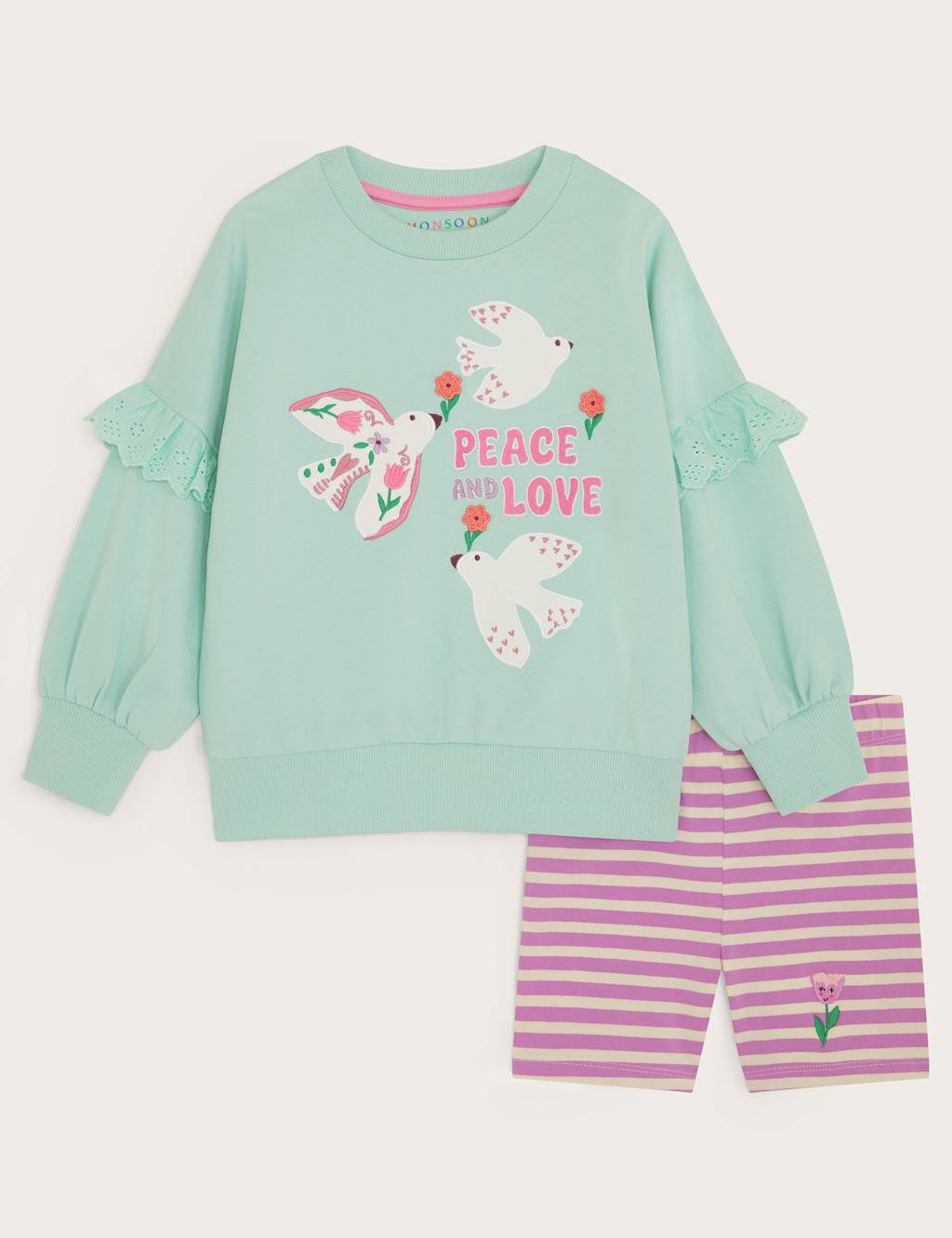 2pc Pure Cotton Slogan Top & Shorts Outfit (3-13 Yrs)