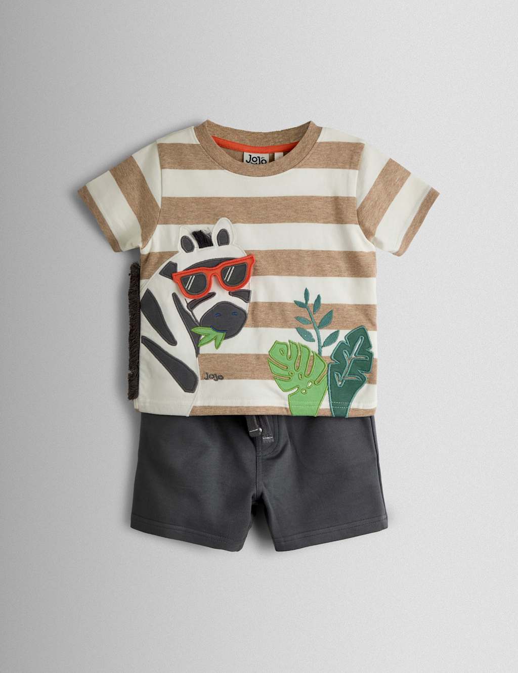 Jojo Maman Bébé Boys 2 Piece Pure Cotton Top & Bottom Outfit (6 Mths-6 Yrs) - 3-4 Years - Multi - Available at M&S