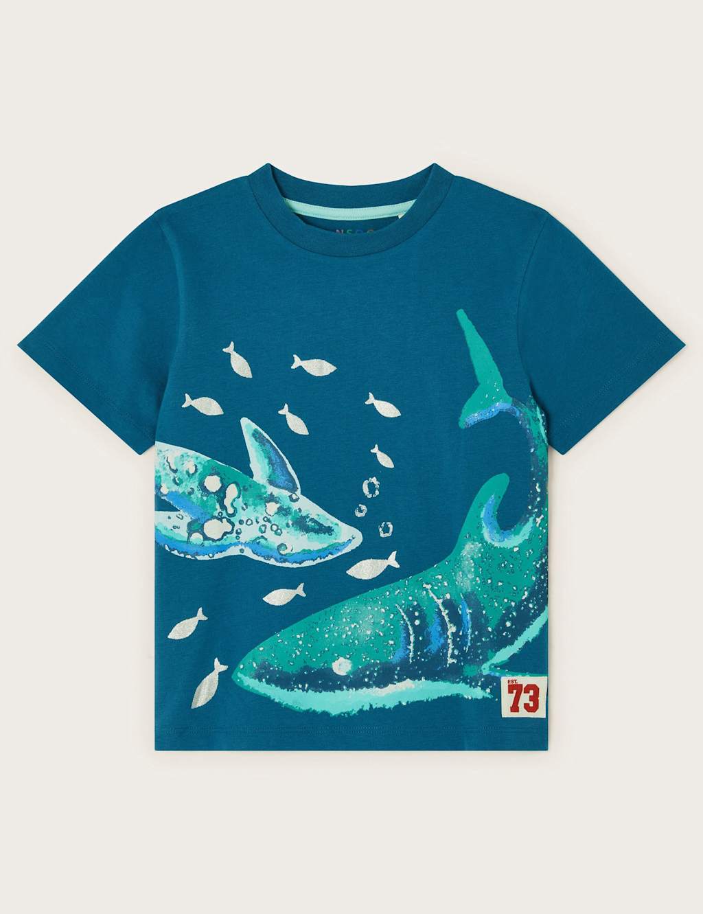 Pure Cotton Shark T-Shirt (1-10 Yrs)