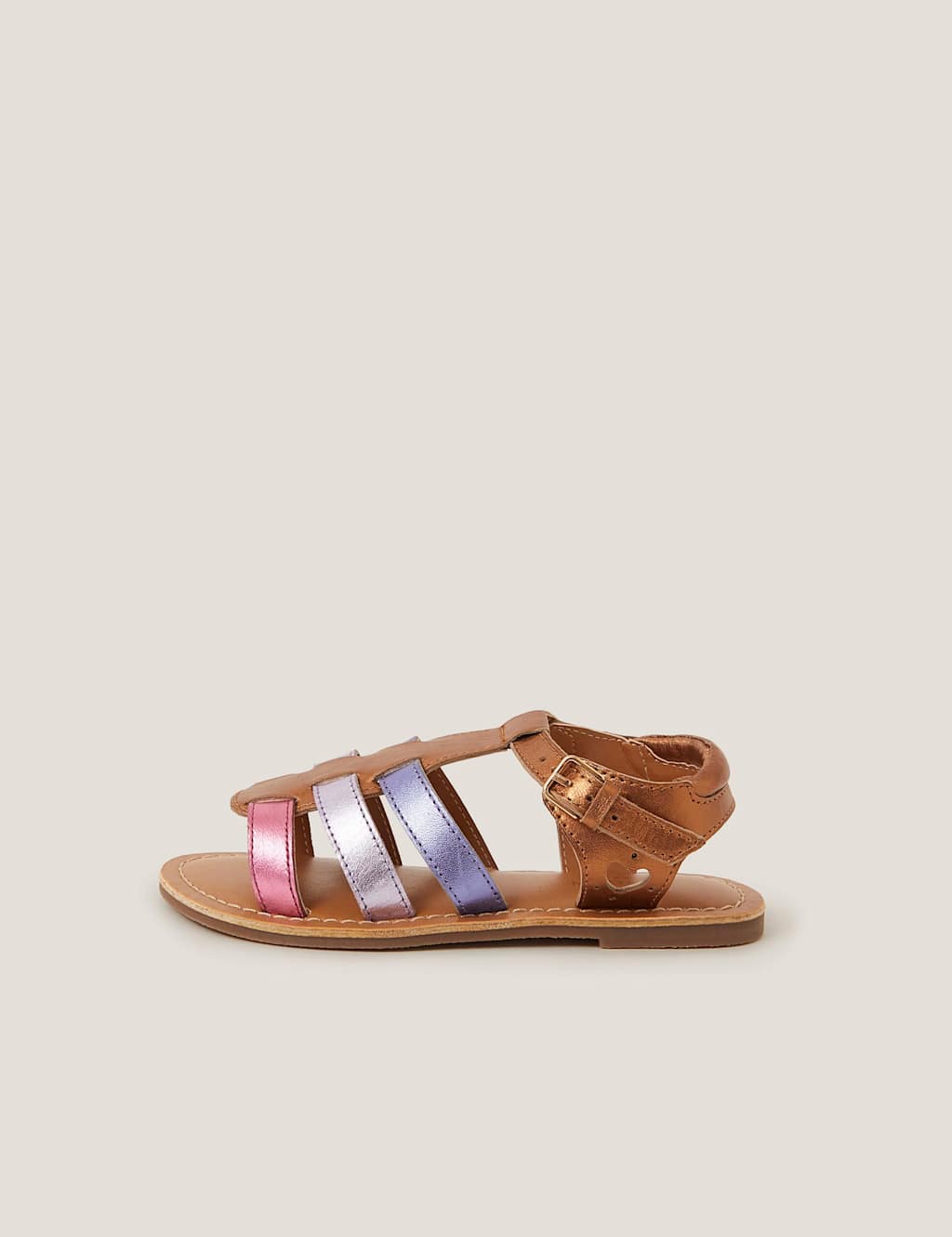 Kids' Leather Metallic Sandals (7 Small - 12 Small)