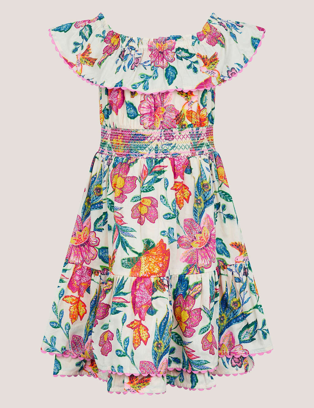 Pure Cotton Floral Dress (3-13 Yrs)