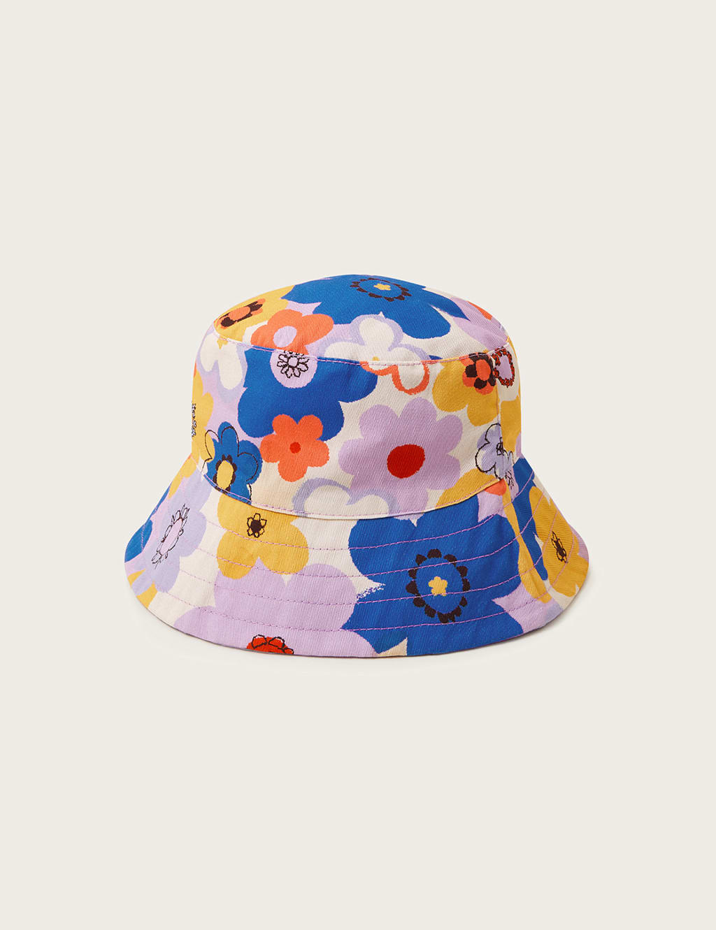Monsoon Kids' Pure Cotton Reversible Floral Sun Hat Multi
