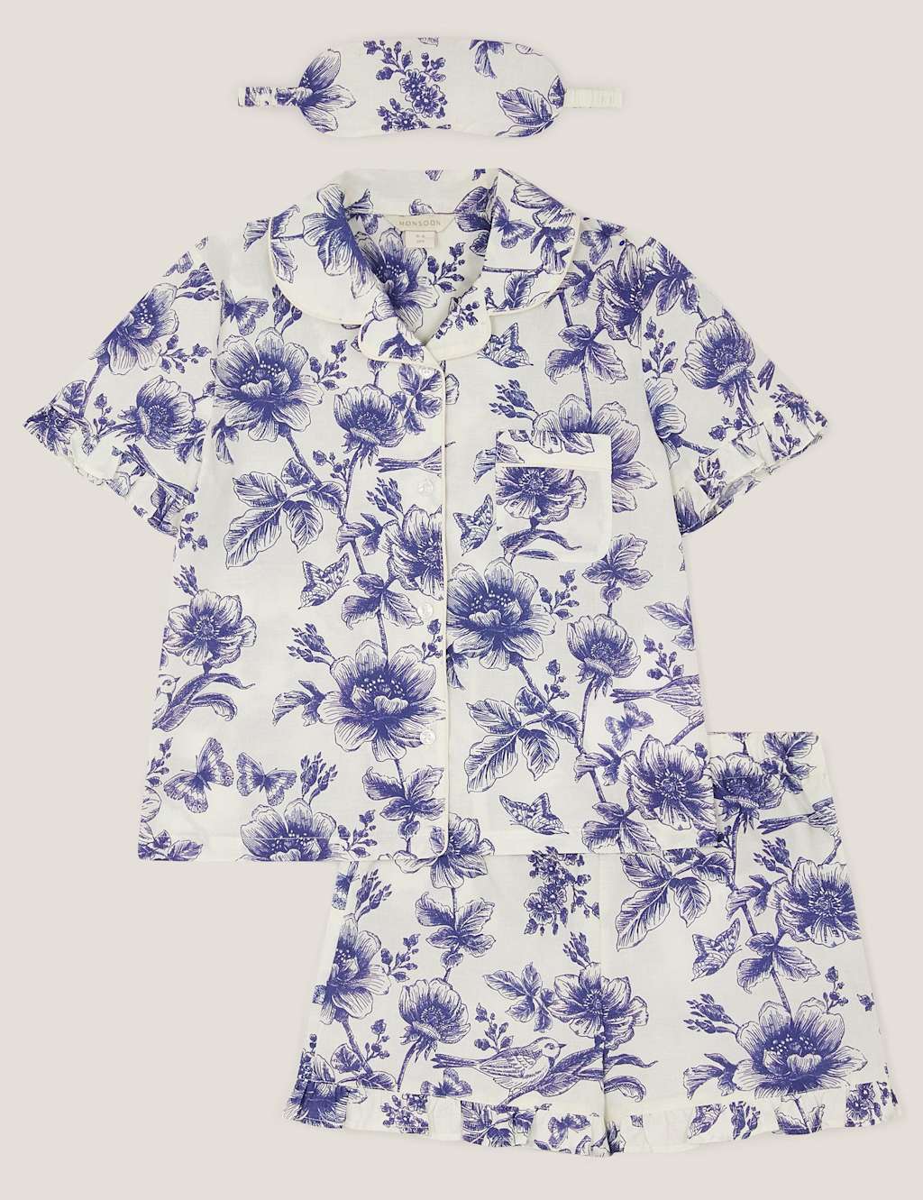 Pure Cotton Floral Short Pyjamas (2-13 Yrs)