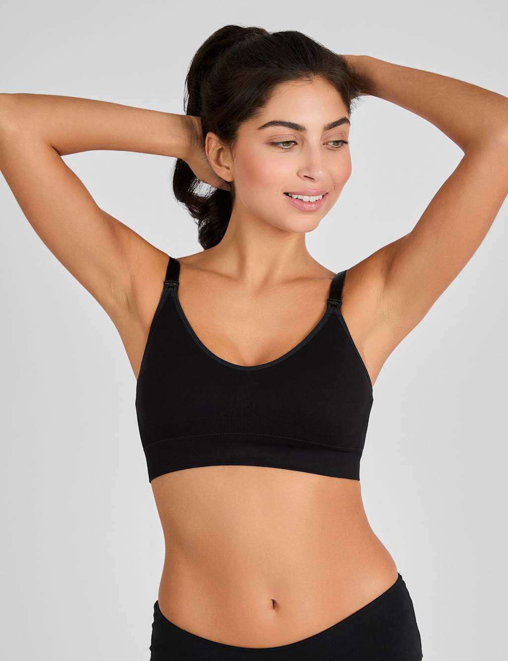 JoJo Maman Bb Maternity Non Wired Nursing Bra (B-DD) Black