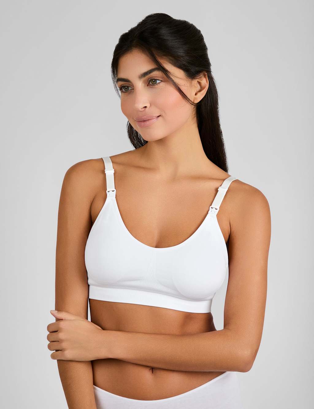 JoJo Maman Bb Maternity Non Wired Nursing Bra (B-DD) White