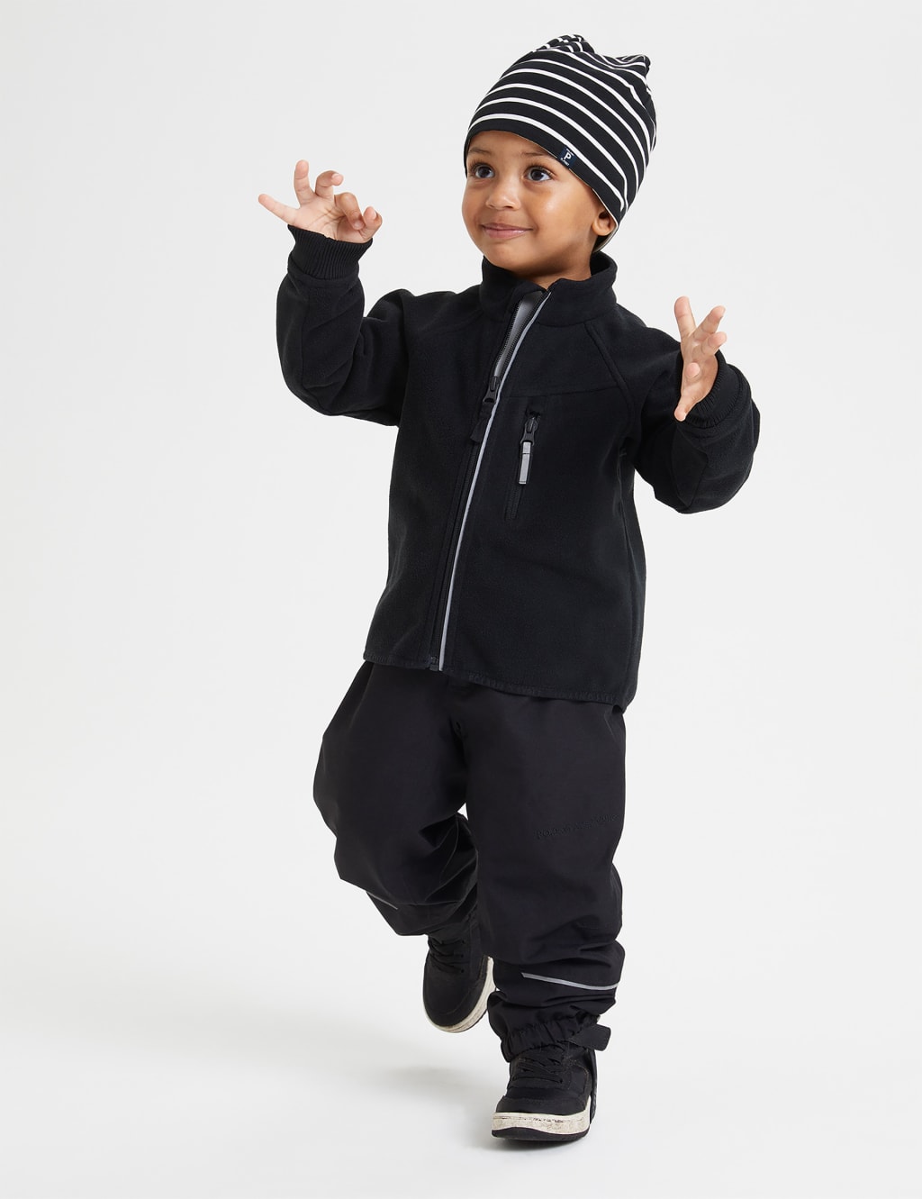 Polarn O. Pyret Girls Fleece Checked Jacket (6 Mths-10 Yrs) - 7-8 Y - Navy, Navy