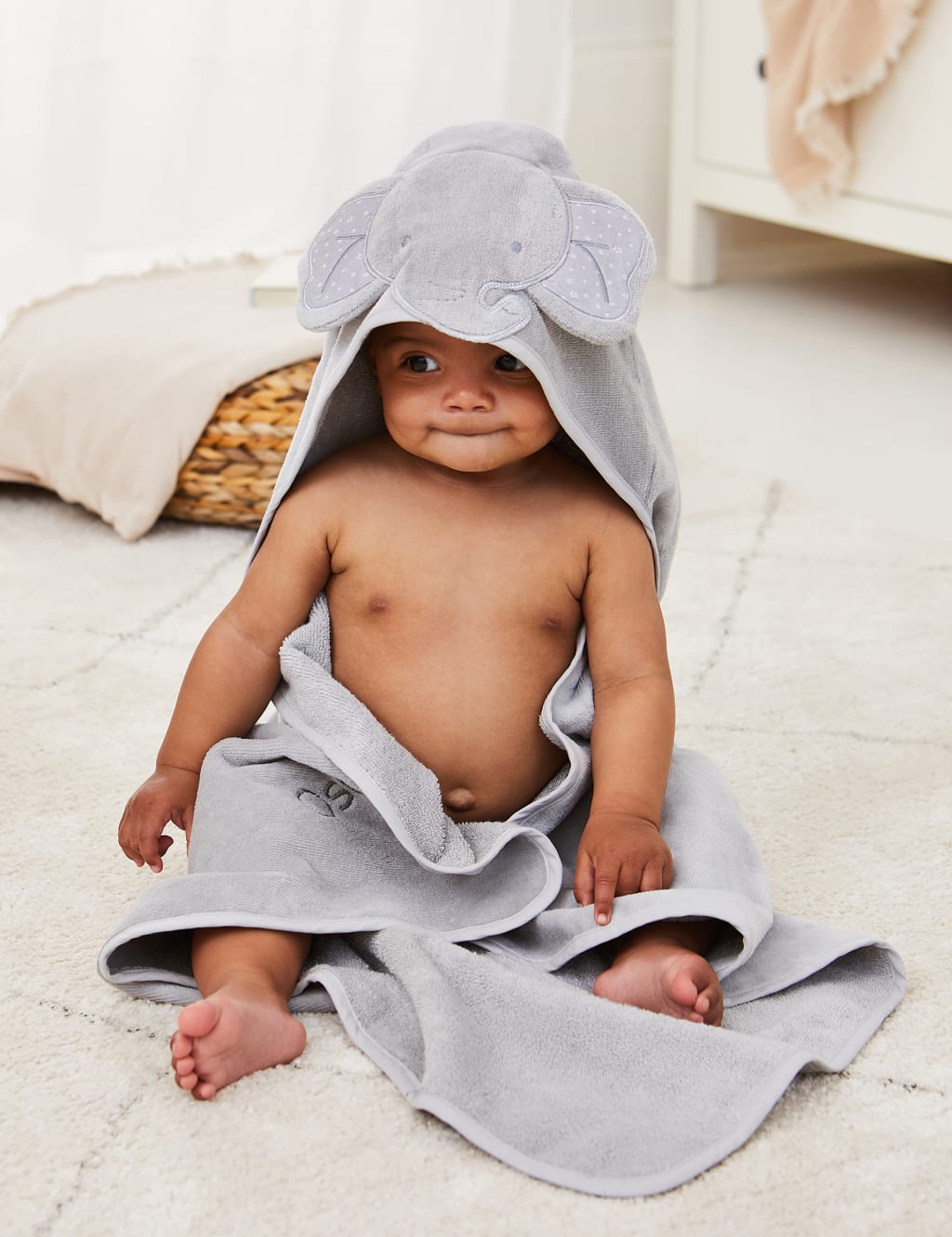 Pure Cotton Elephant Hooded Towel