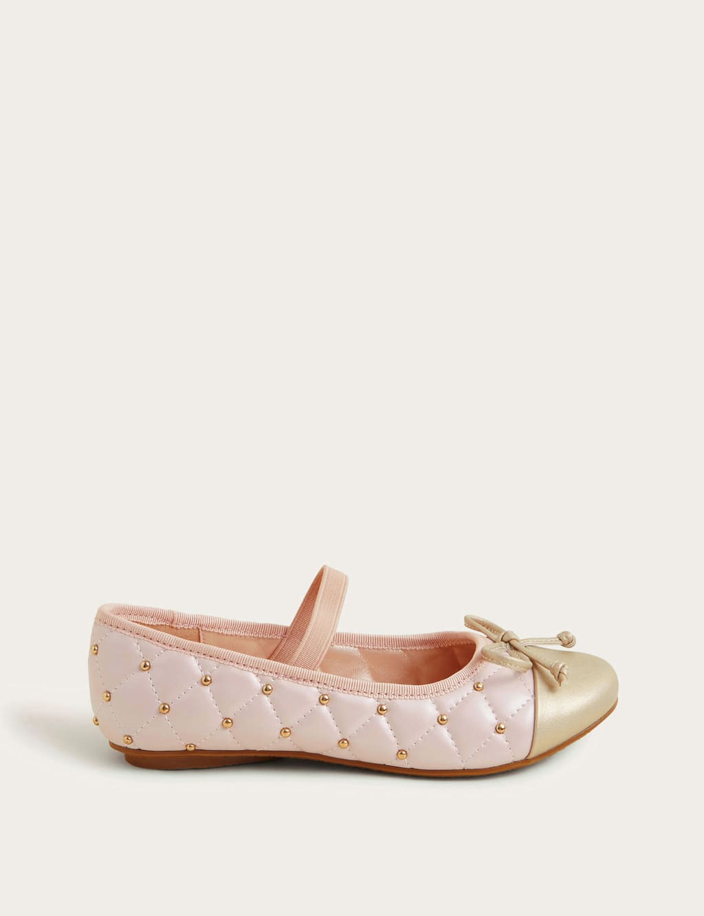 Studded Bow Ballet Pumps 8 Small 4 Large