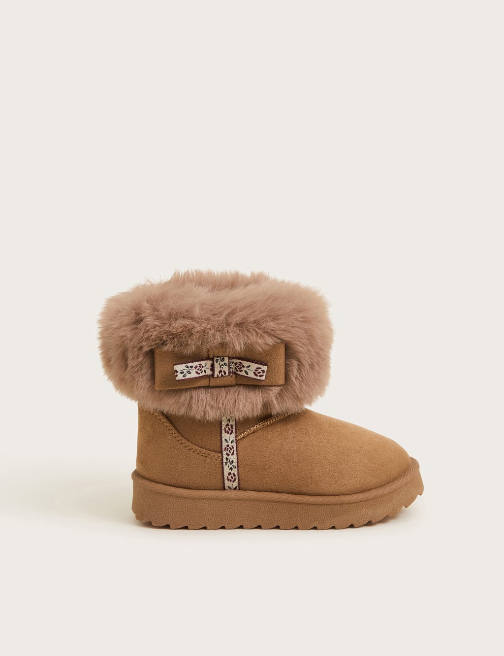 Kids' Faux Fur Lined Ankle Boots (7 Small-4 Large)