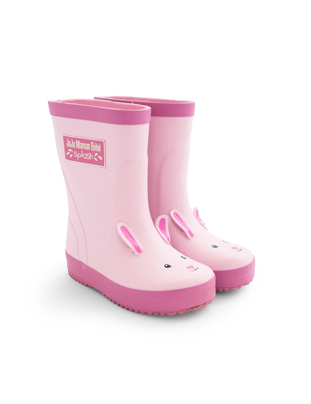 Jojo Maman Bébé Girls Bunny Wellies (4 Small-11 Small) - 7 - Light Pink Mix - Available at M&S