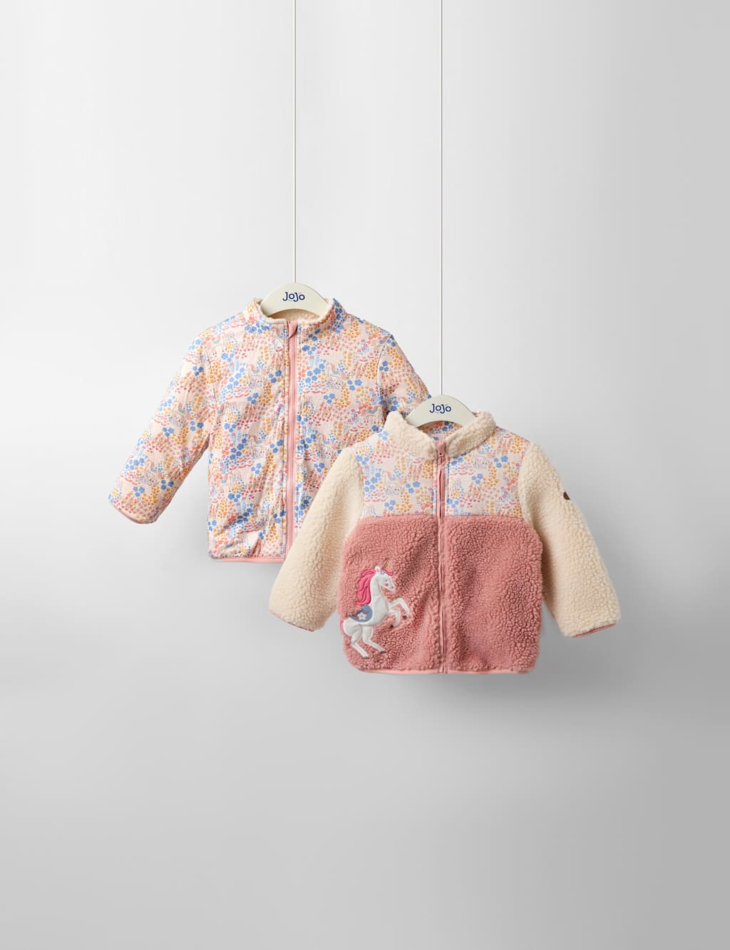 JoJo Maman Bb Fleece Reversible Unicorn Jacket (6 Mths-7 Yrs) Cream