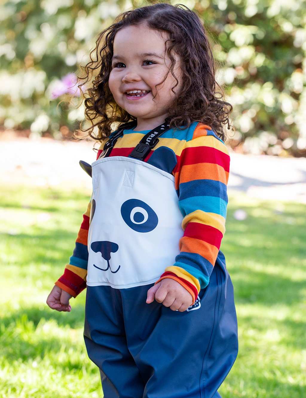 Frugi Waterproof Panda Puddlesuit (1-8 Yrs) Navy