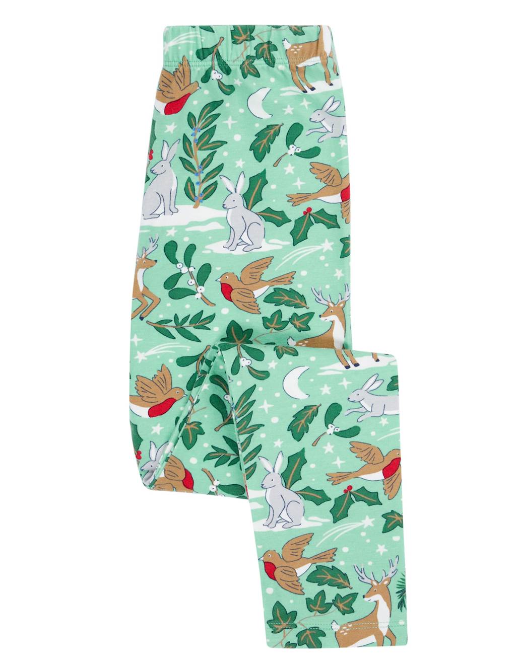 Frugi Cotton Rich Printed Leggings (0-10 Yrs) Green