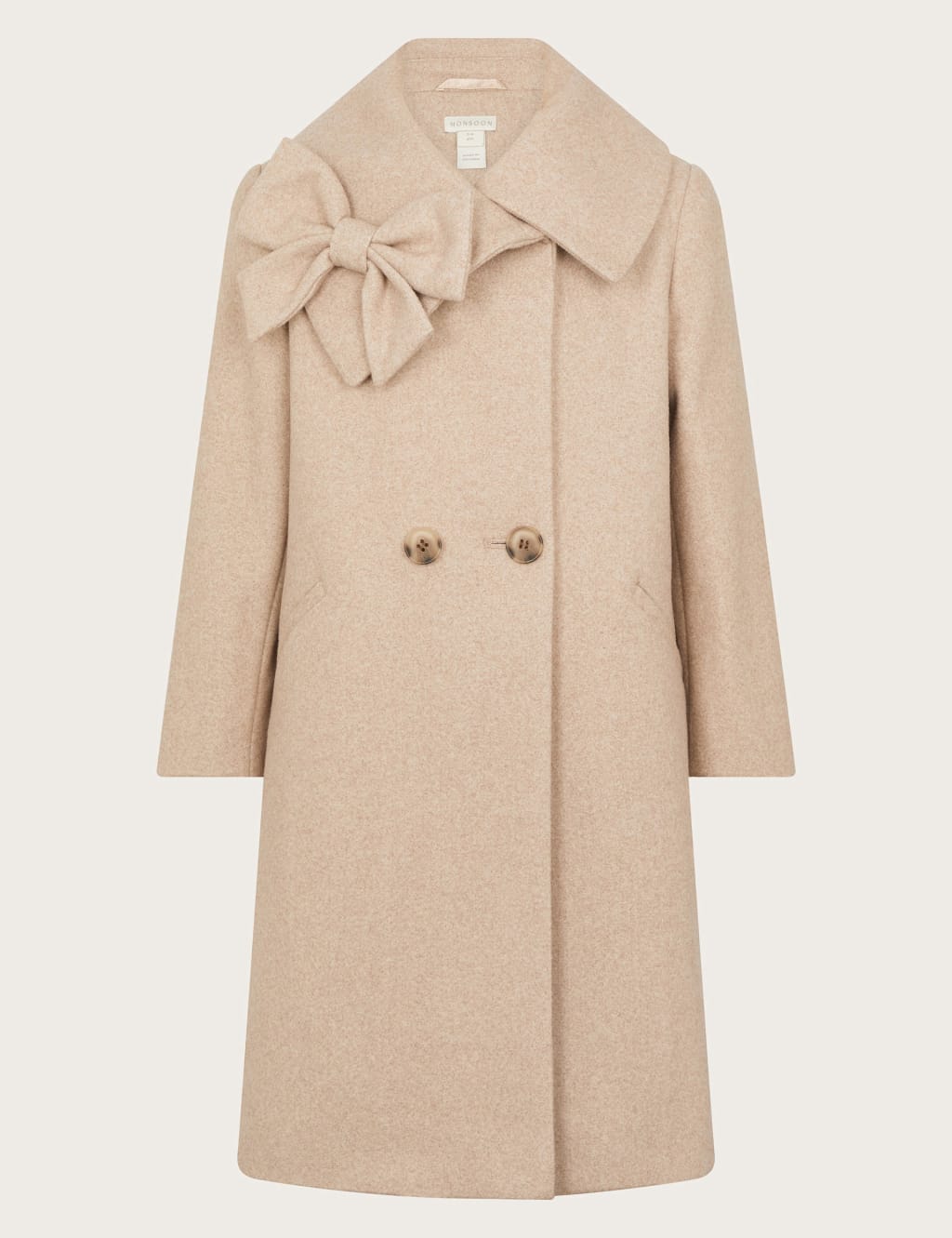 Bow Collar Coat (3-13 Yrs)