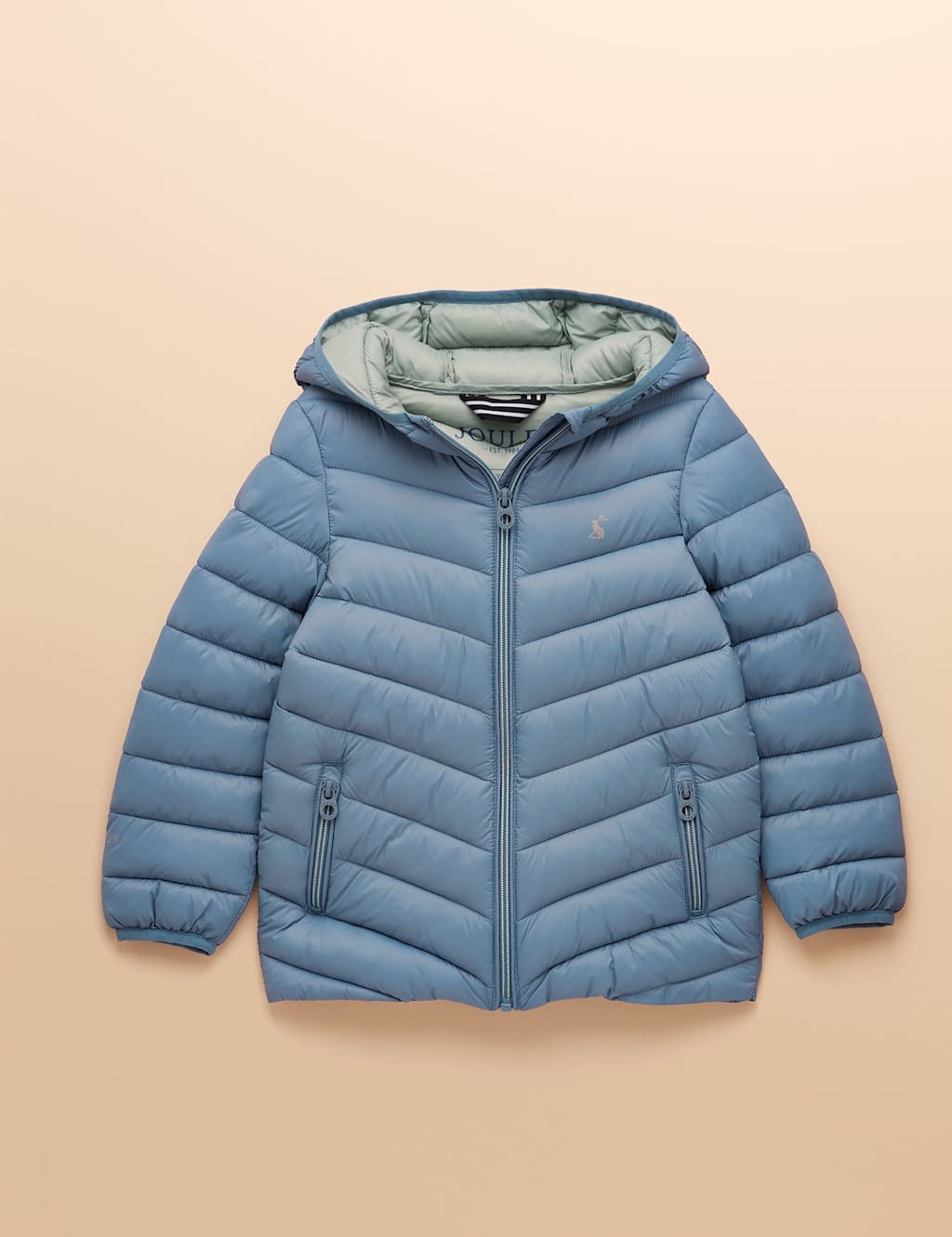 Joules Showerproof Padded Hooded Coat (1-12 Yrs) Blue