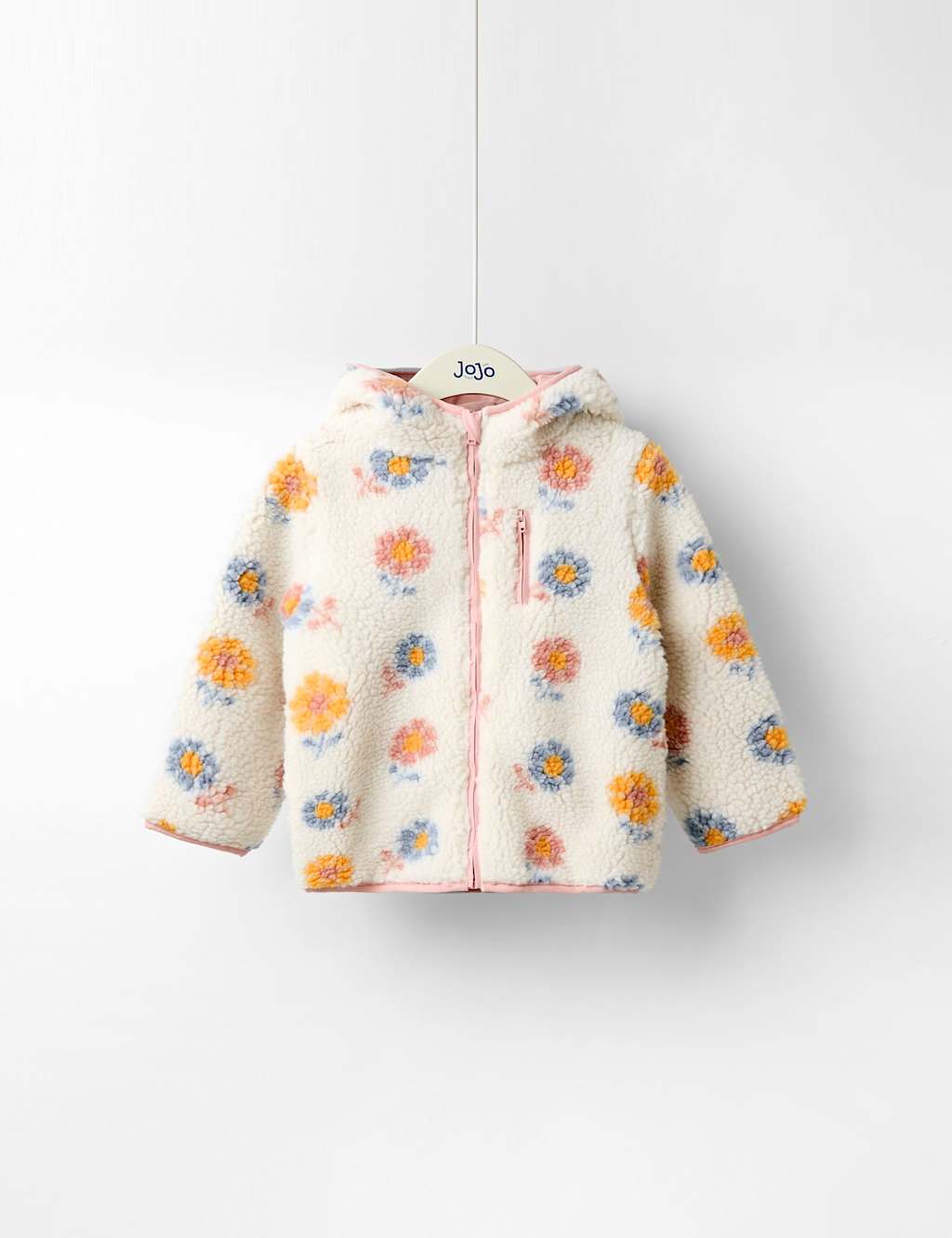 JoJo Maman Bb Floral Fleece Jacket (12 Mths-9 Yrs) Cream Mix