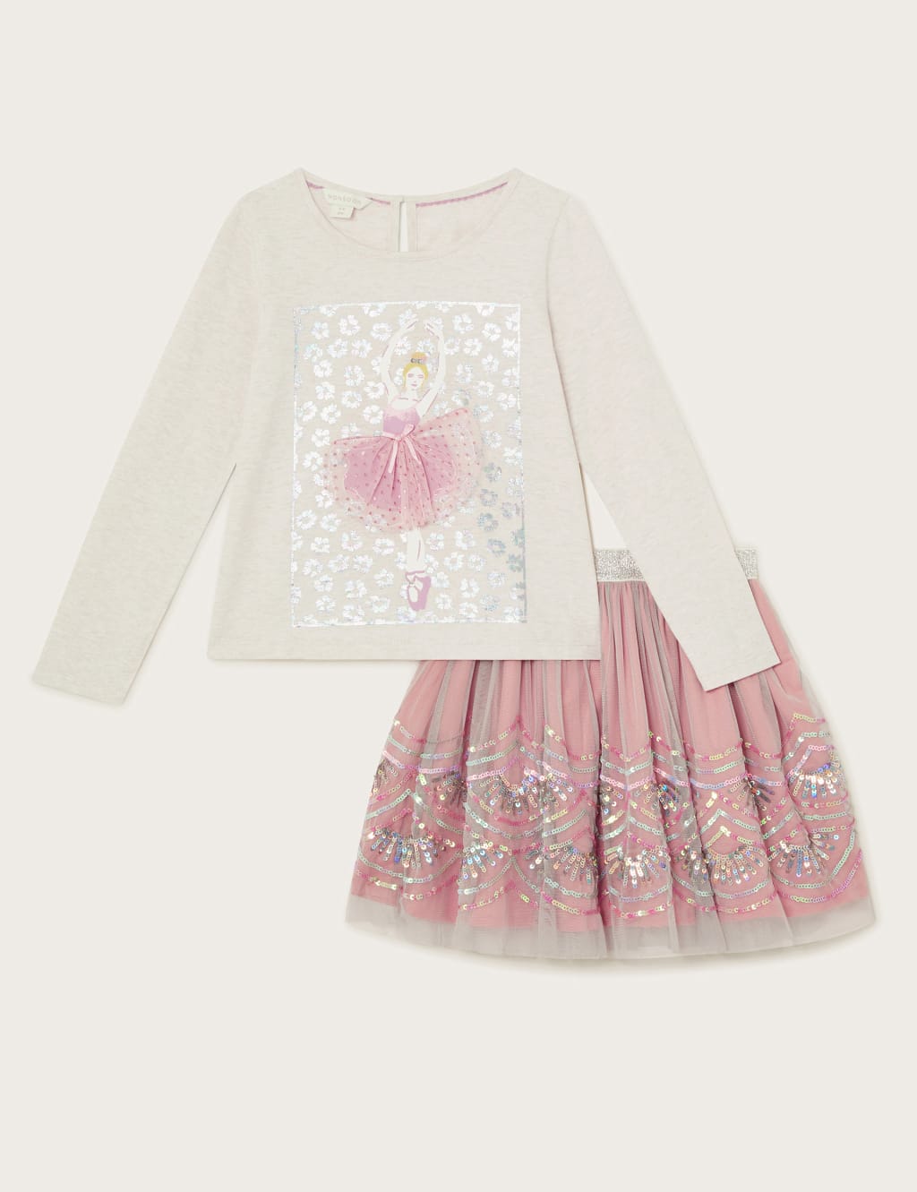 Sequin Ballerina Top & Skirt Outfit (3-13 Yrs)