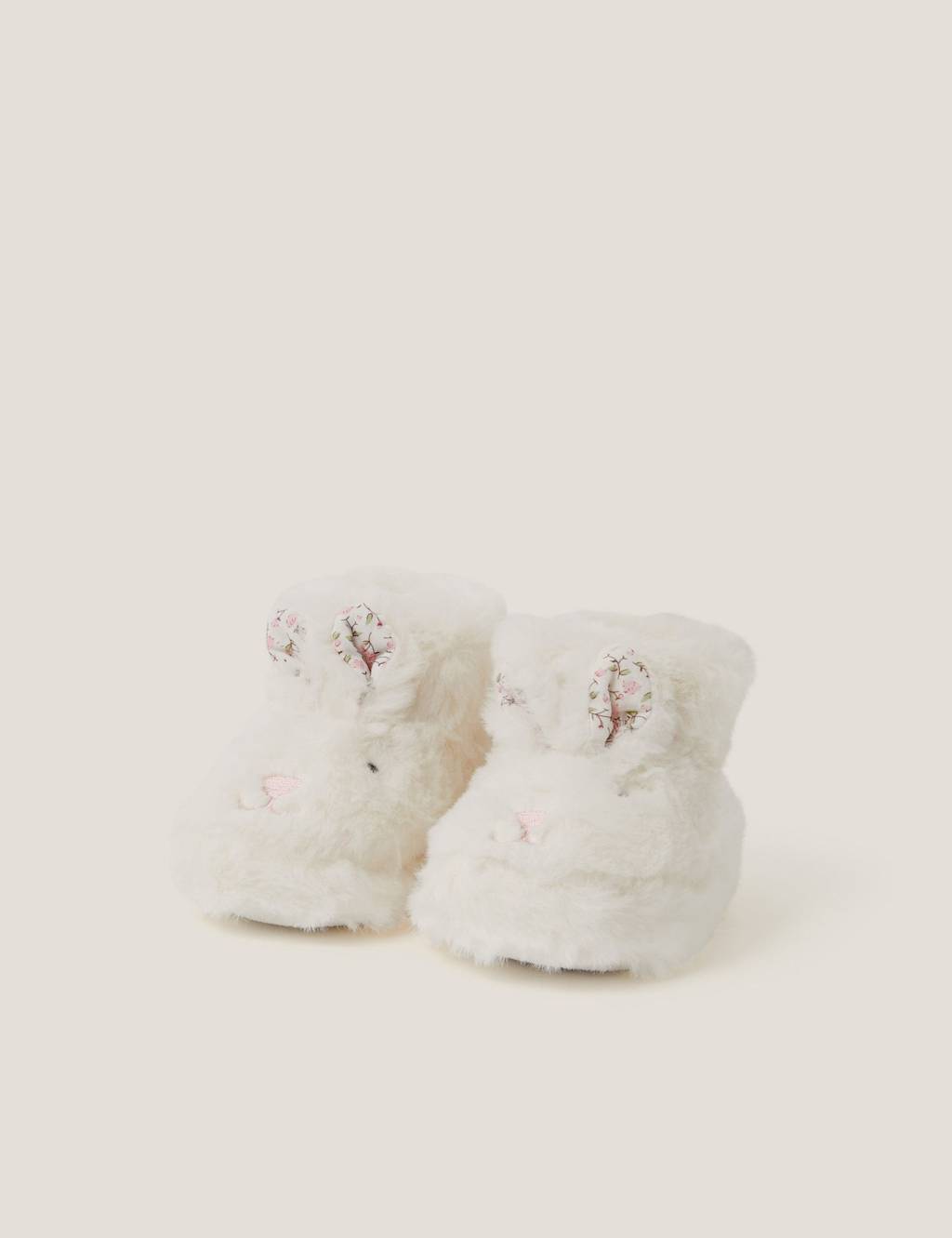 Monsoon Bunny Booties (0-12 Mths) Ivory