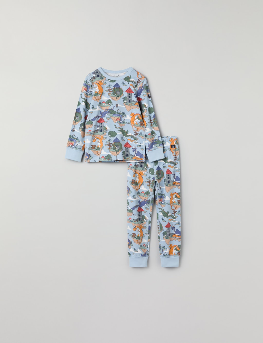 Cotton Rich Dragon Print Pyjamas (1-10 Yrs)