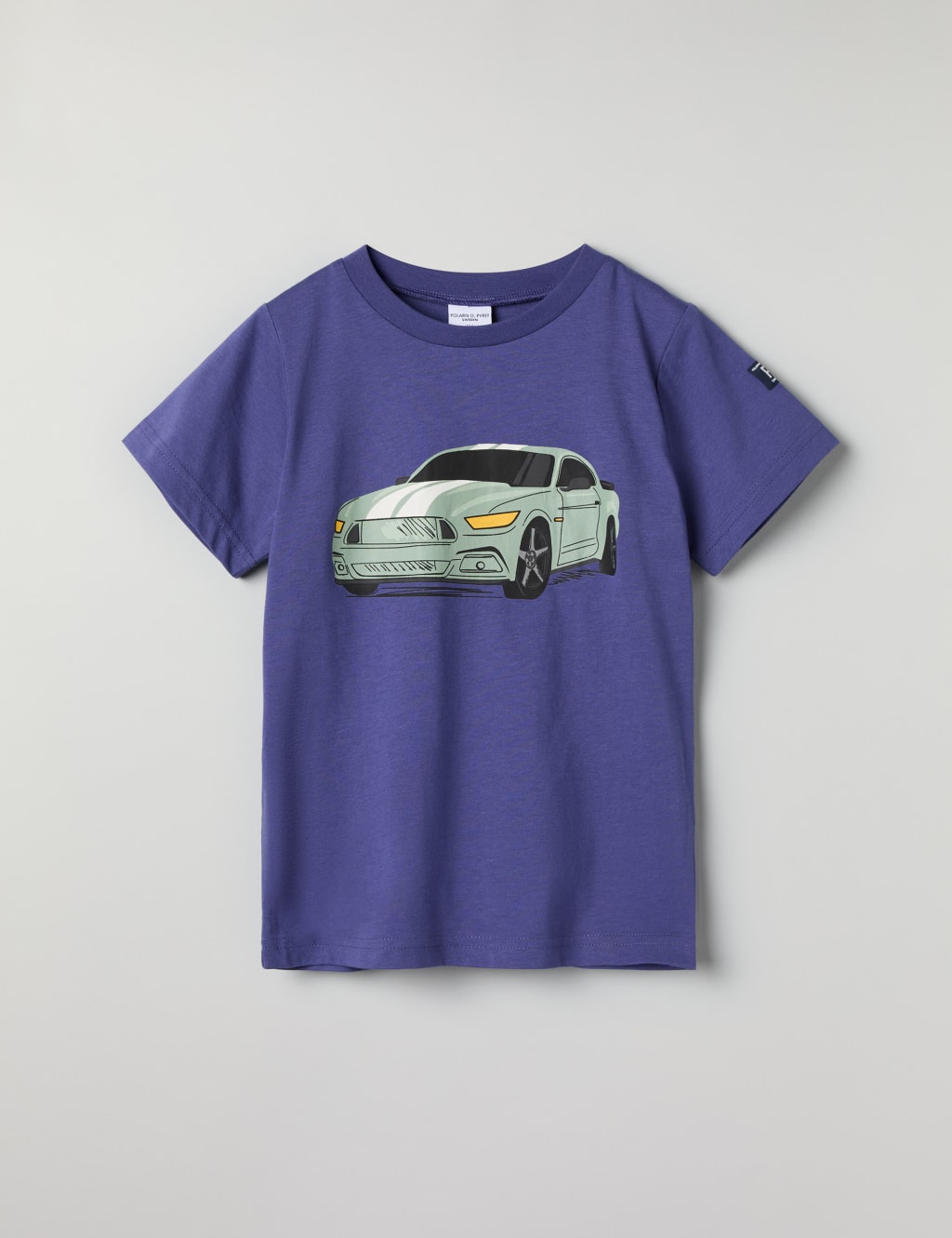 Polarn O. Pyret Boys Pure Cotton Car Graphic T-Shirt (1-10 Yrs) - 9-10Y - Blue Mix, Blue Mix